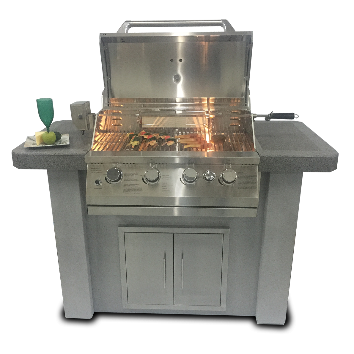 Biscayne Series Stucco/Tile Outdoor Kitchen Island MSRP Pricing: $4496