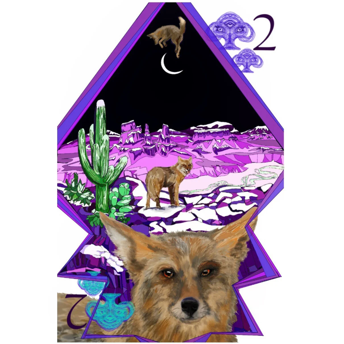 <img src="The Two of Clubs: The Coyote" alt="Coyote two of clubs card">