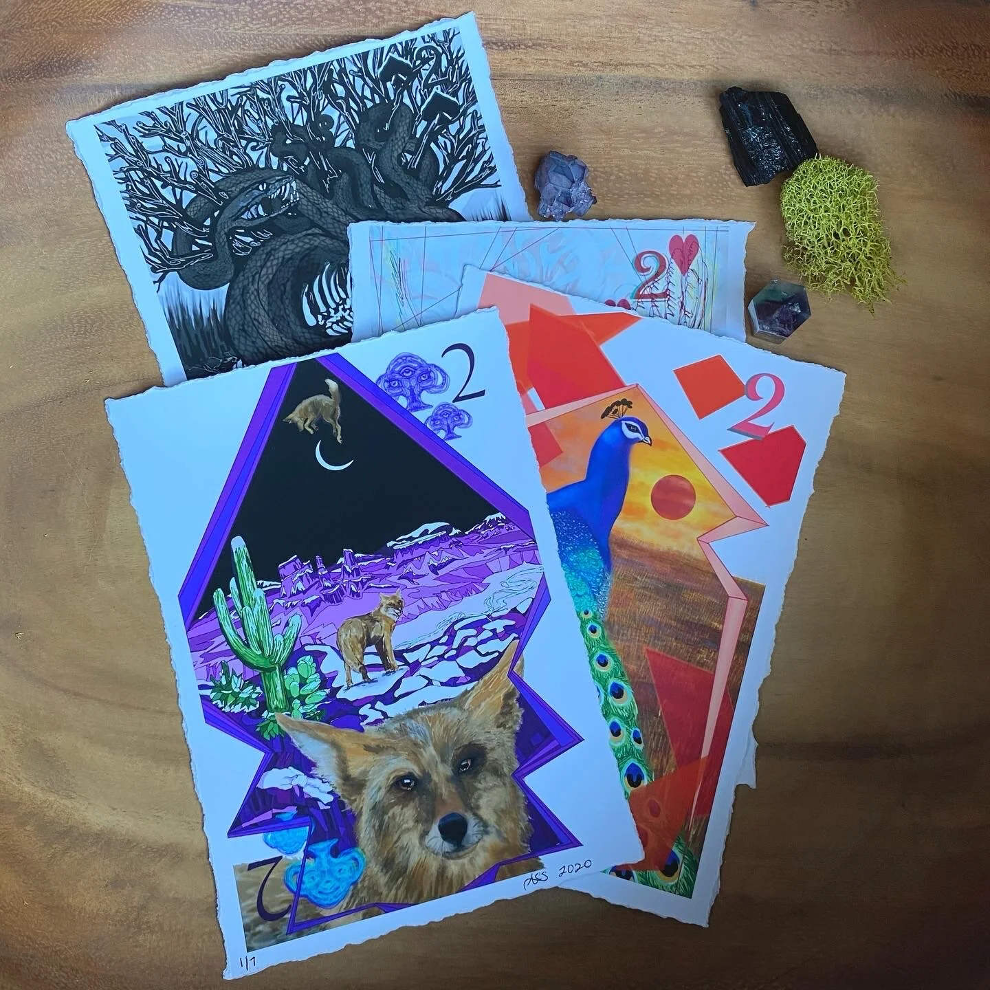 <img src="All the two cards" alt="example product prints">