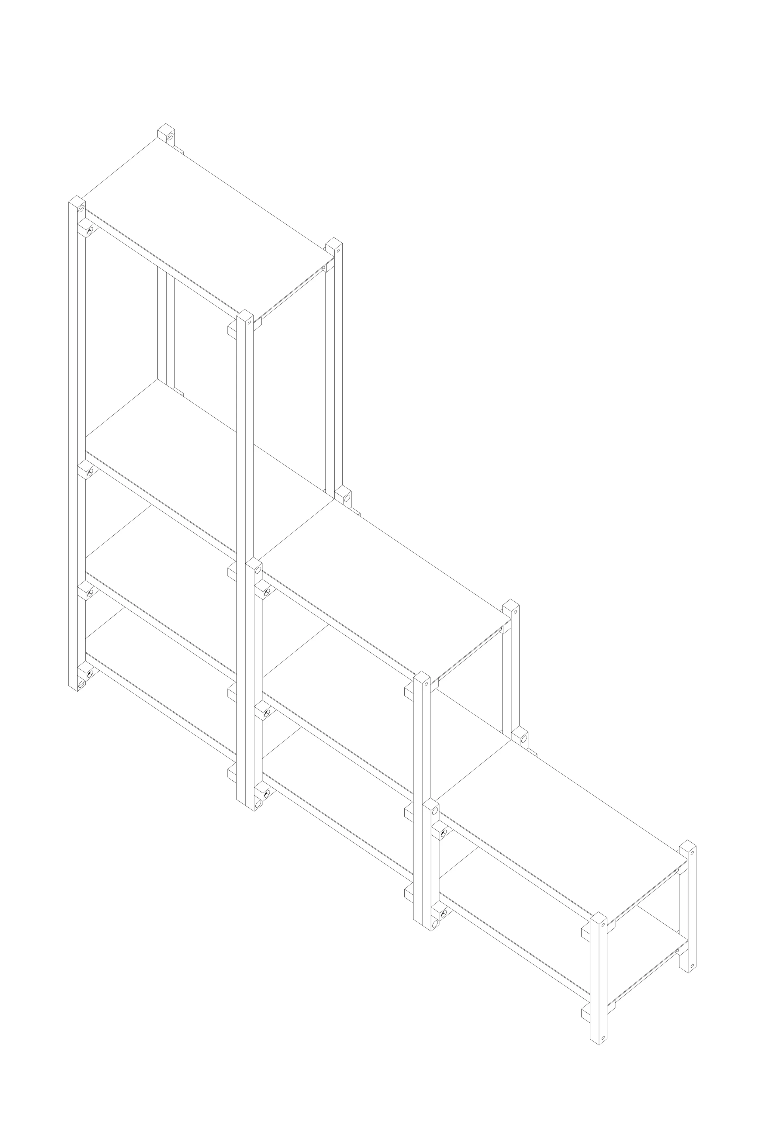 EM450 | EM900 | EM1800 Estructura de madera maciza de guatambú. Sistema de ensamble. Valores: - 450 x 600 x 350 $3450.- + I.V.A. - 900 x 600 x 350 $3950.- + I.V.A. - 1800 x 600 x 350 $4680.- + I.V.A. Material de tabla: chapa2mm