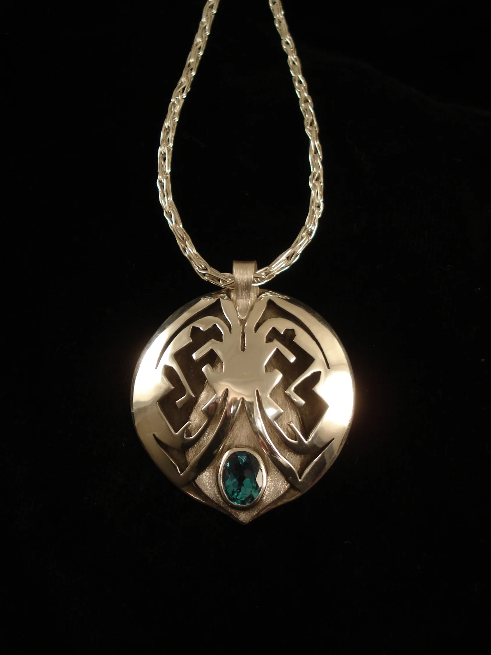 Bolivian teardrop pendant #3