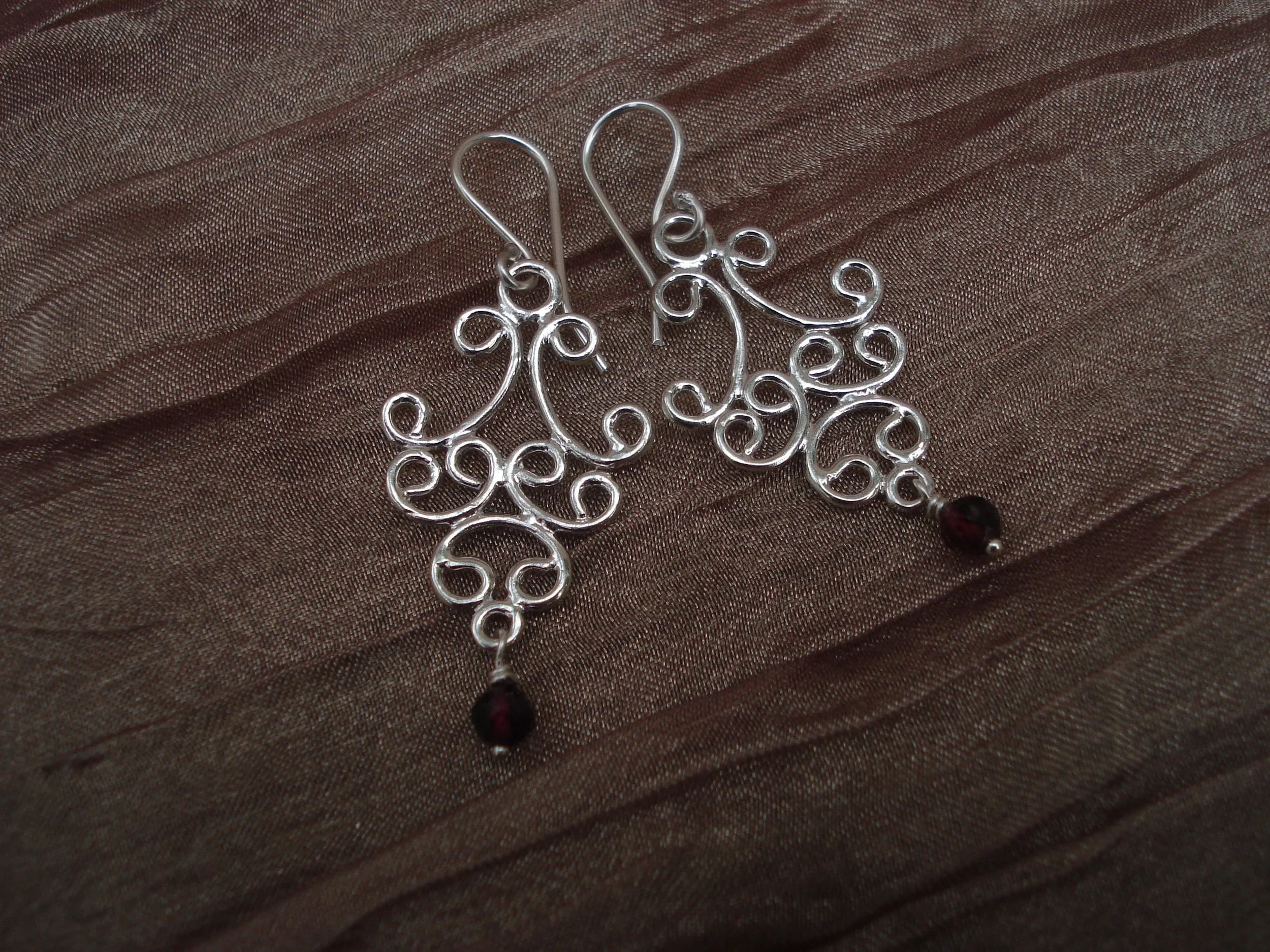 Princess. Designer filigree earrings. 