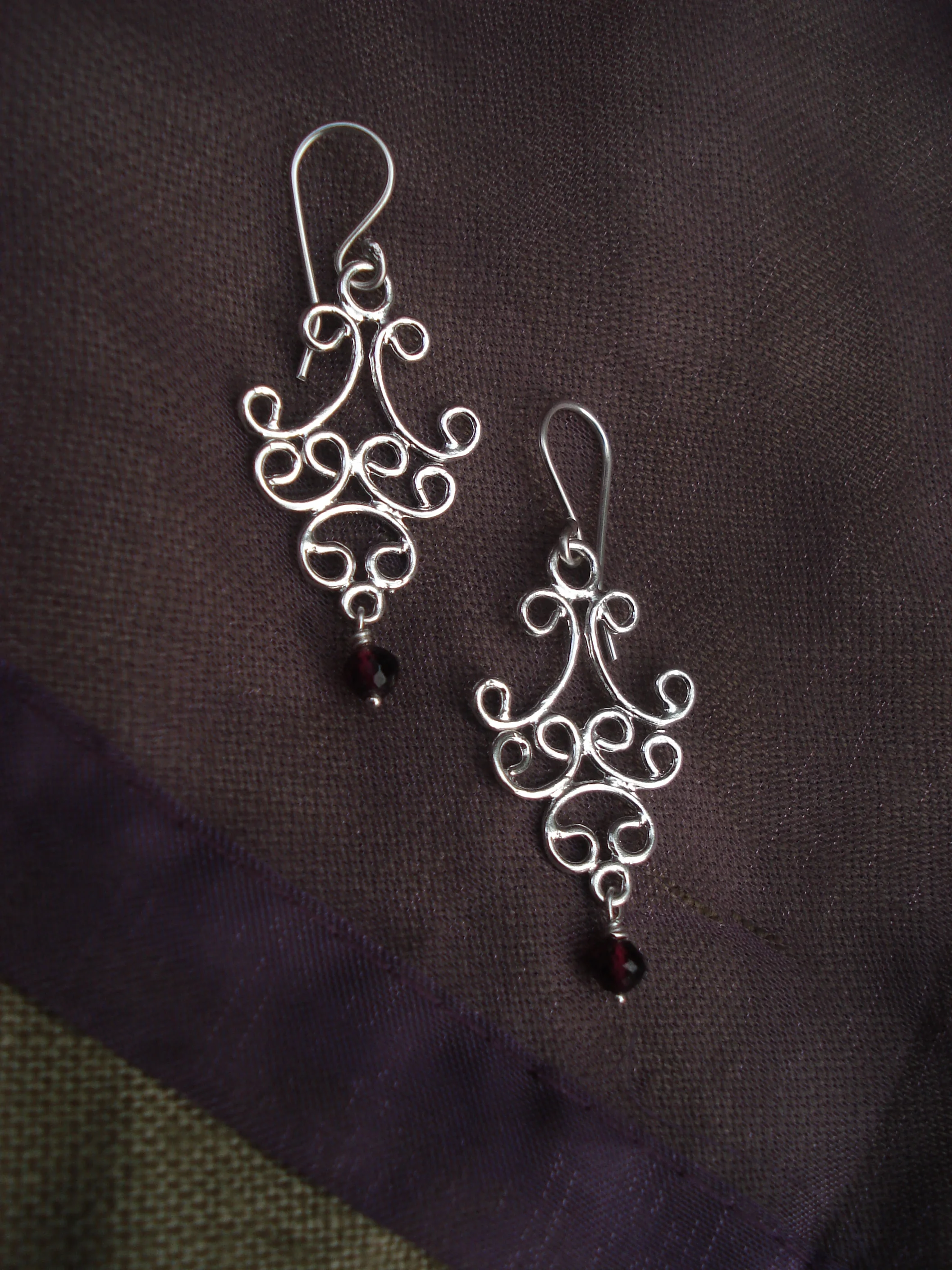 Princess. Designer filigree earrings. 