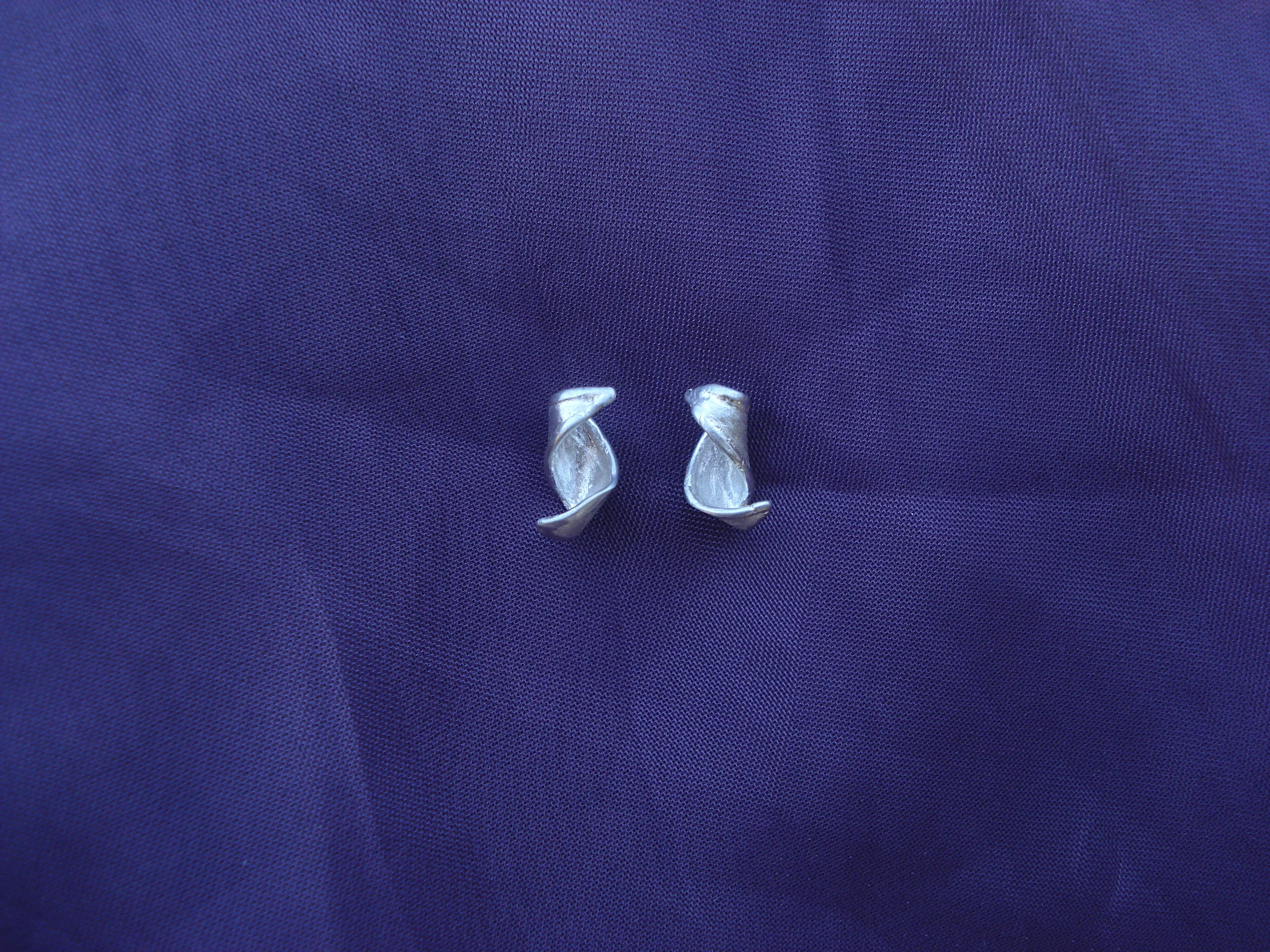 Tiny Ribbon. Designer earrings. 