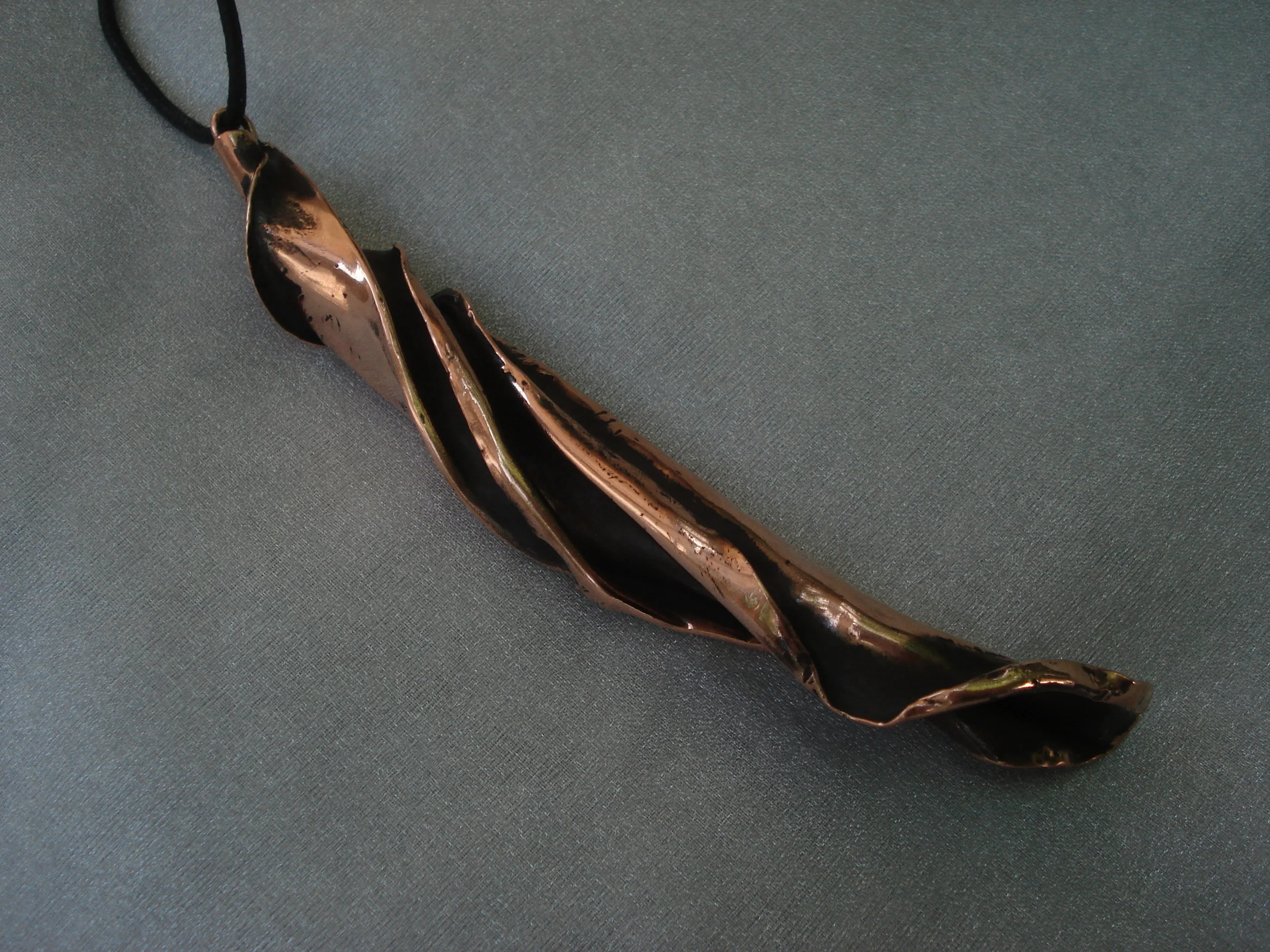 Midnight Sun on copper Passion Spinner Pendant