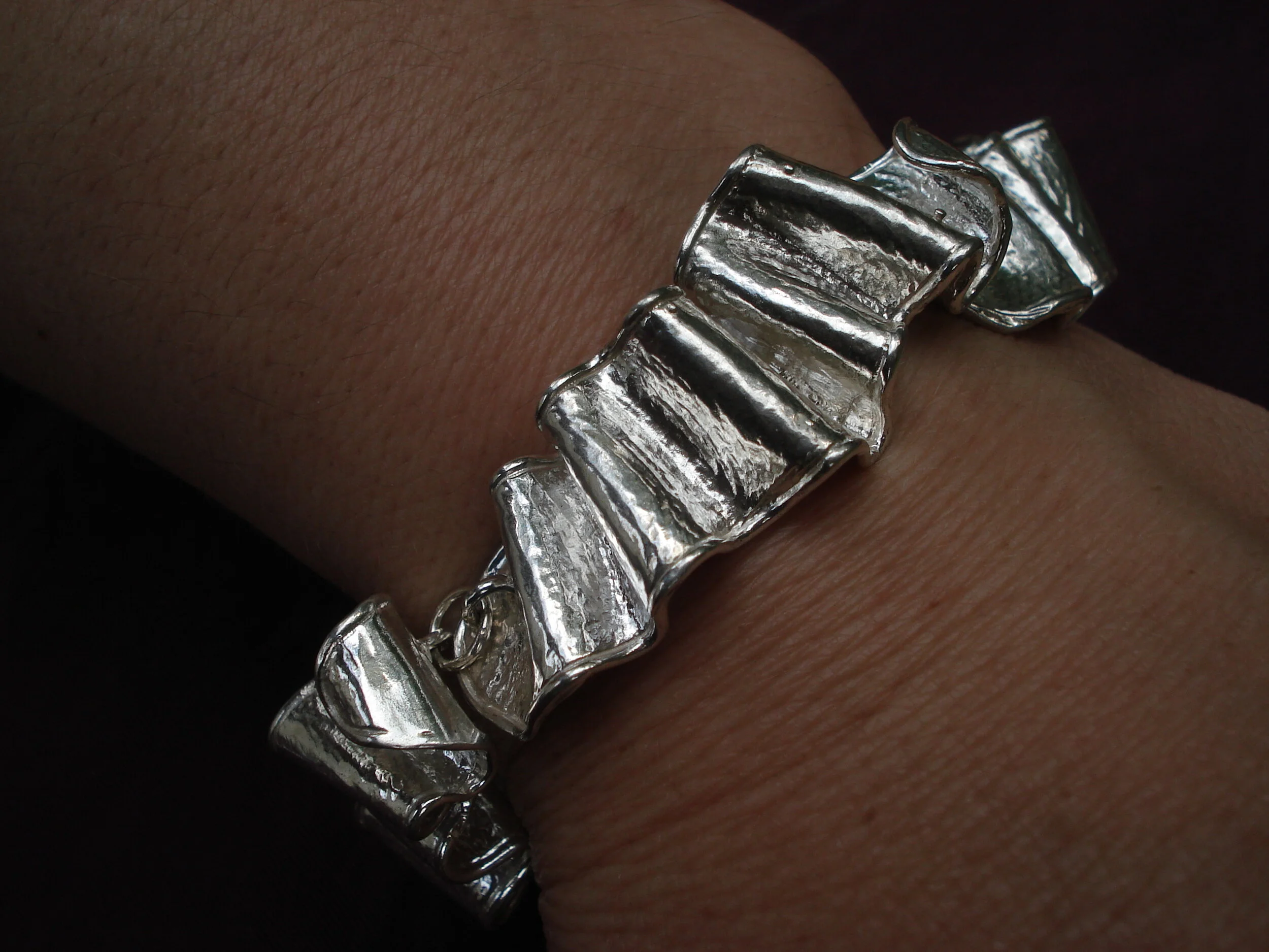 Designer Ribbon bracelet with fabric texture 