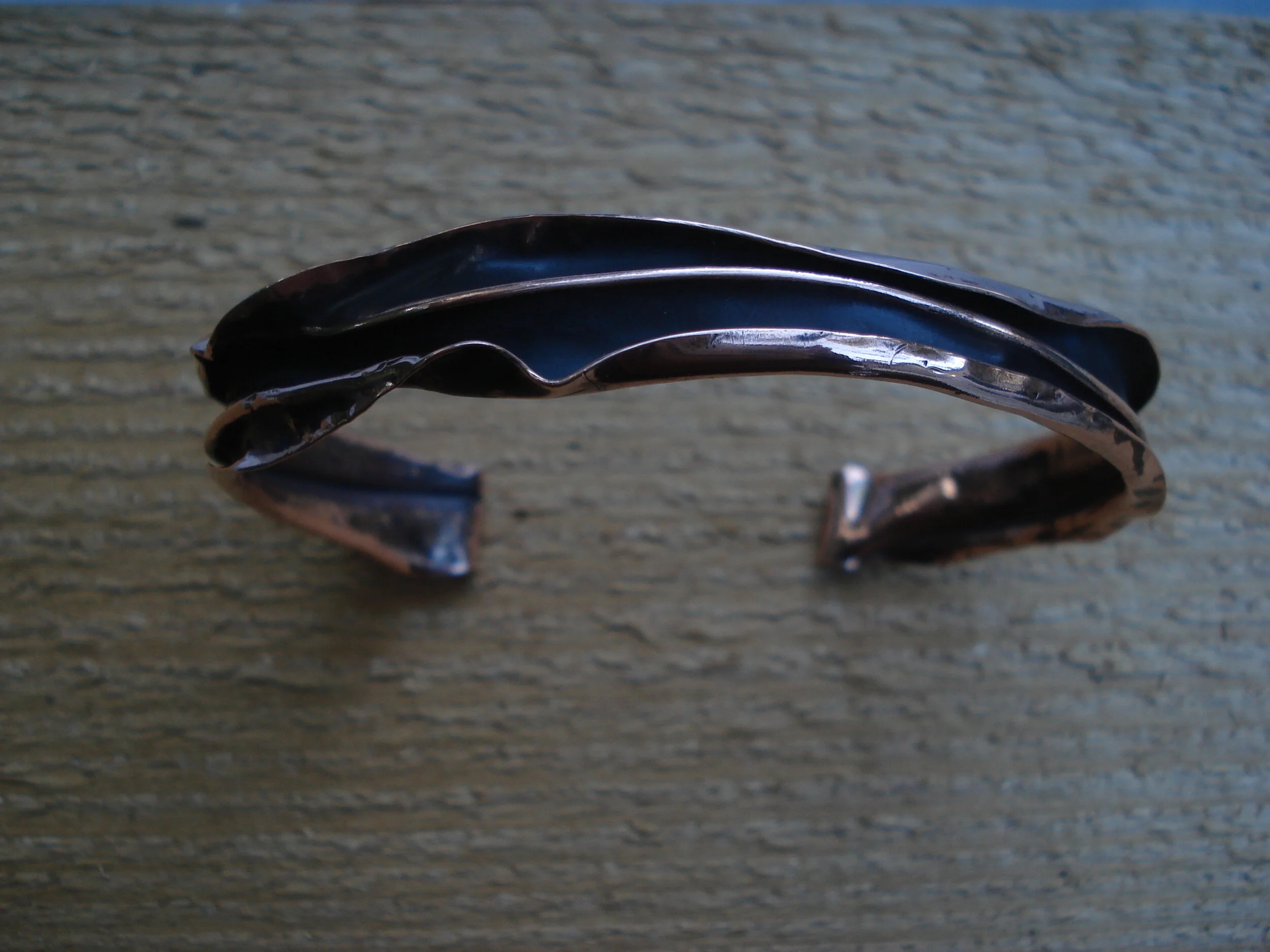 Copper Cuff, Midnight Sun (Blackened) Patina