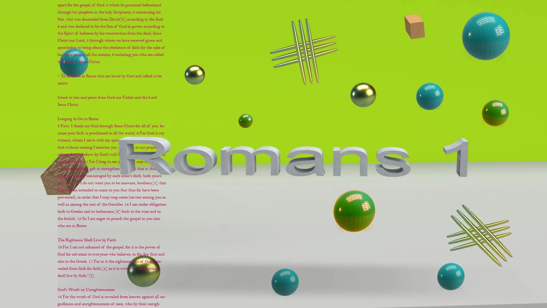 The Book of Romans Chapter 1 | ESV | Audio Bible by Merline Labissiere