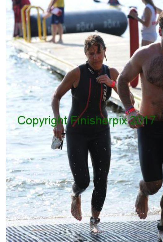There is not one picture of me coming out of the water smiling. Not one. 