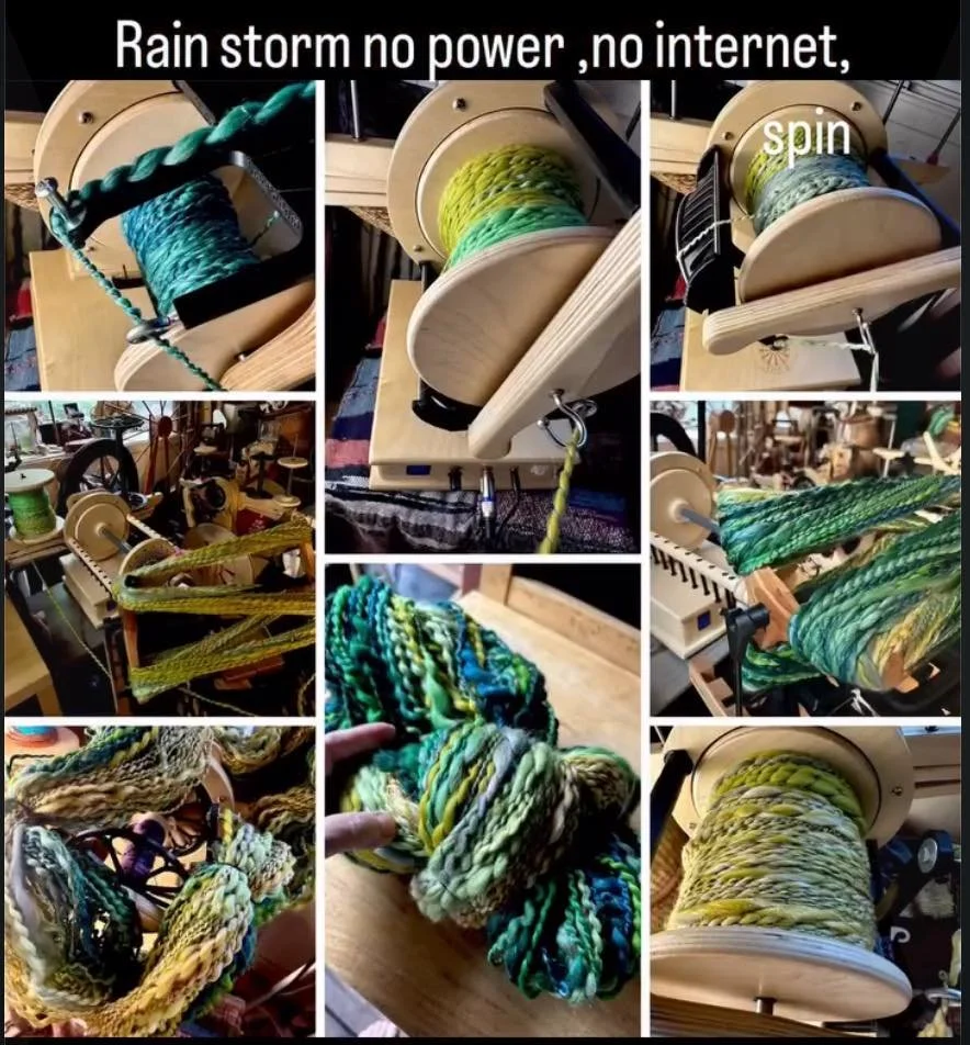 What a fantastic solution! Check out all of the amazing projects with @saorisantacruz .  #spinningyarnfromwool #artyarnspinning #artyarn #makingyarn
