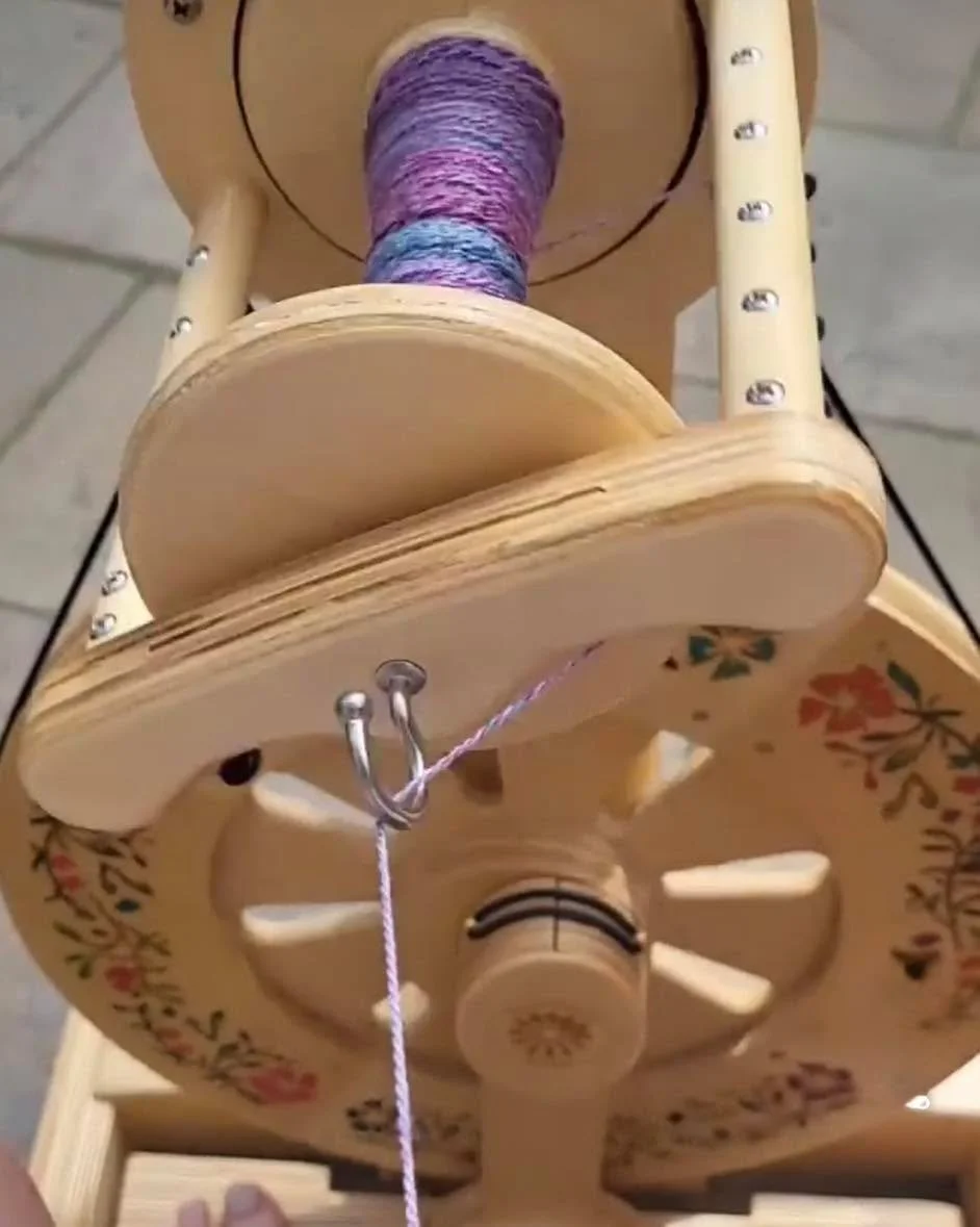 Beautiful you&rsquo;re on a beautiful wheel. Thank you for sharing. @christy_knit #AmericanMade #yarnmaking #spinningfiber #spinningwheel #fiberart #