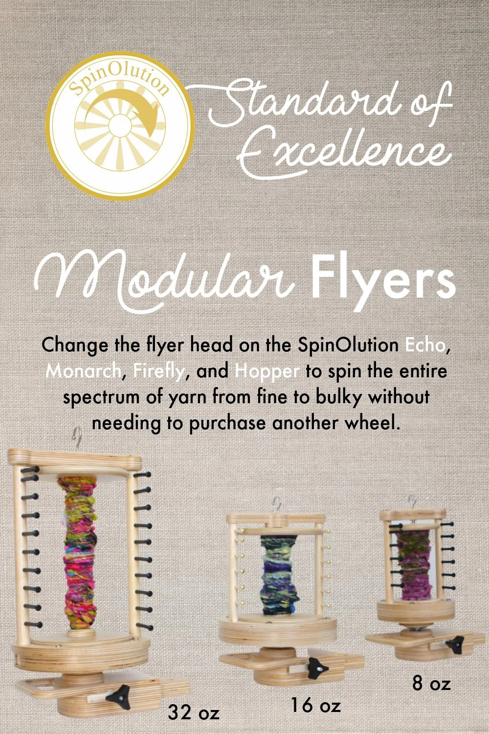 Interchangeable Flyers — SpinOlution Spinning Wheels made in the