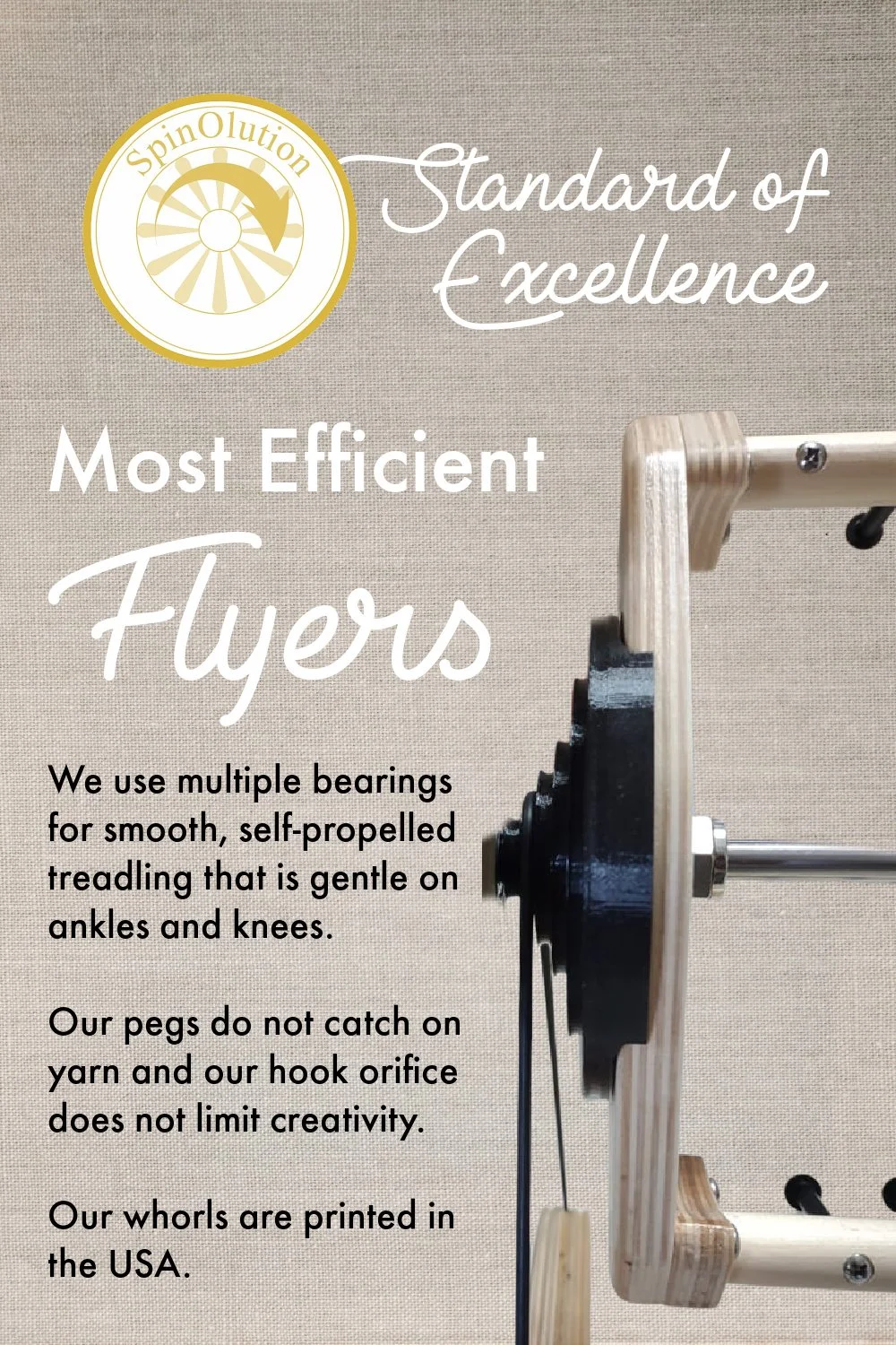 Efficient — SpinOlution Spinning Wheels made in the Pacific Northwest, USA. Veteran Owned.