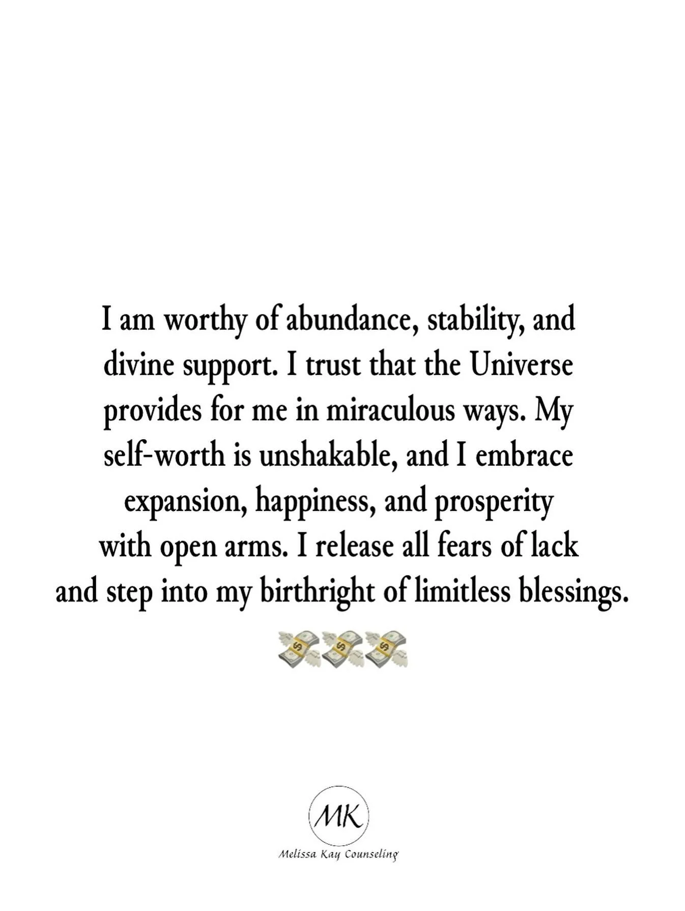 Be thankful for the abundance already in your life and get excited about what&rsquo;s coming next. Here&rsquo;s to an abundant week of blessings&hellip;💸

What do you desire?✨

✨I am a Clinical Psychologist and Holistic Life Coach and have been work