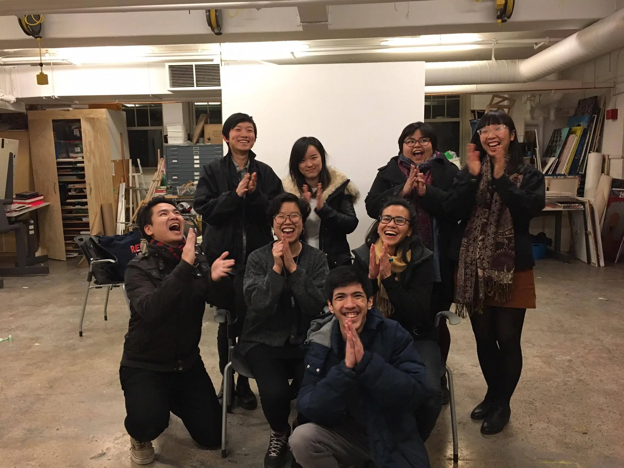 this azn bb fam photo. we love to clap for each other. haha :")