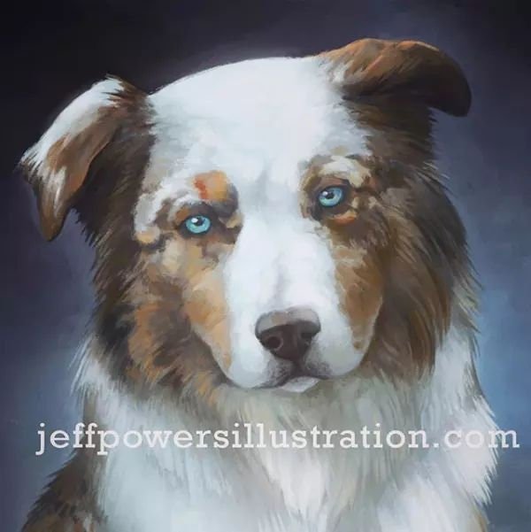 1 Custom Pet Portrait Painting, hand painted (digitally, but no Ai)