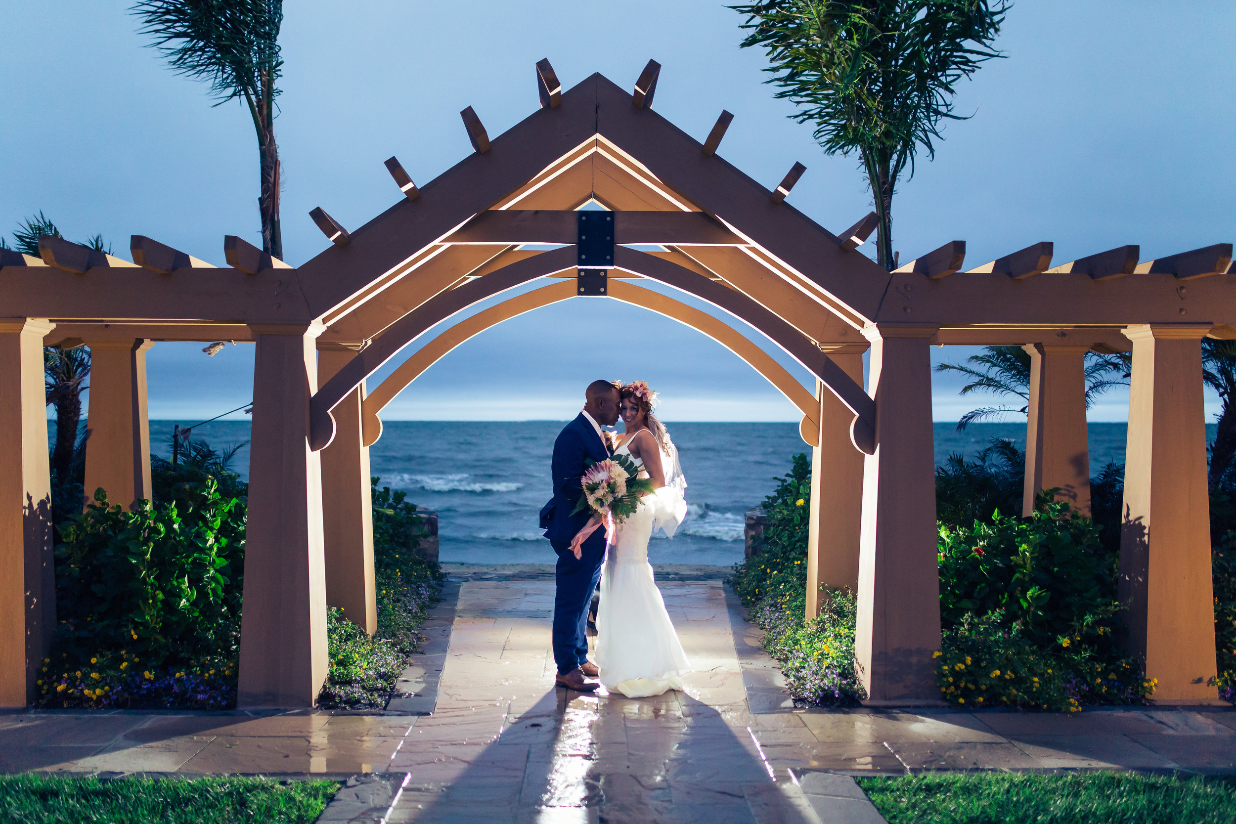 Romantic Herrington on the Bay Nighttime Wedding