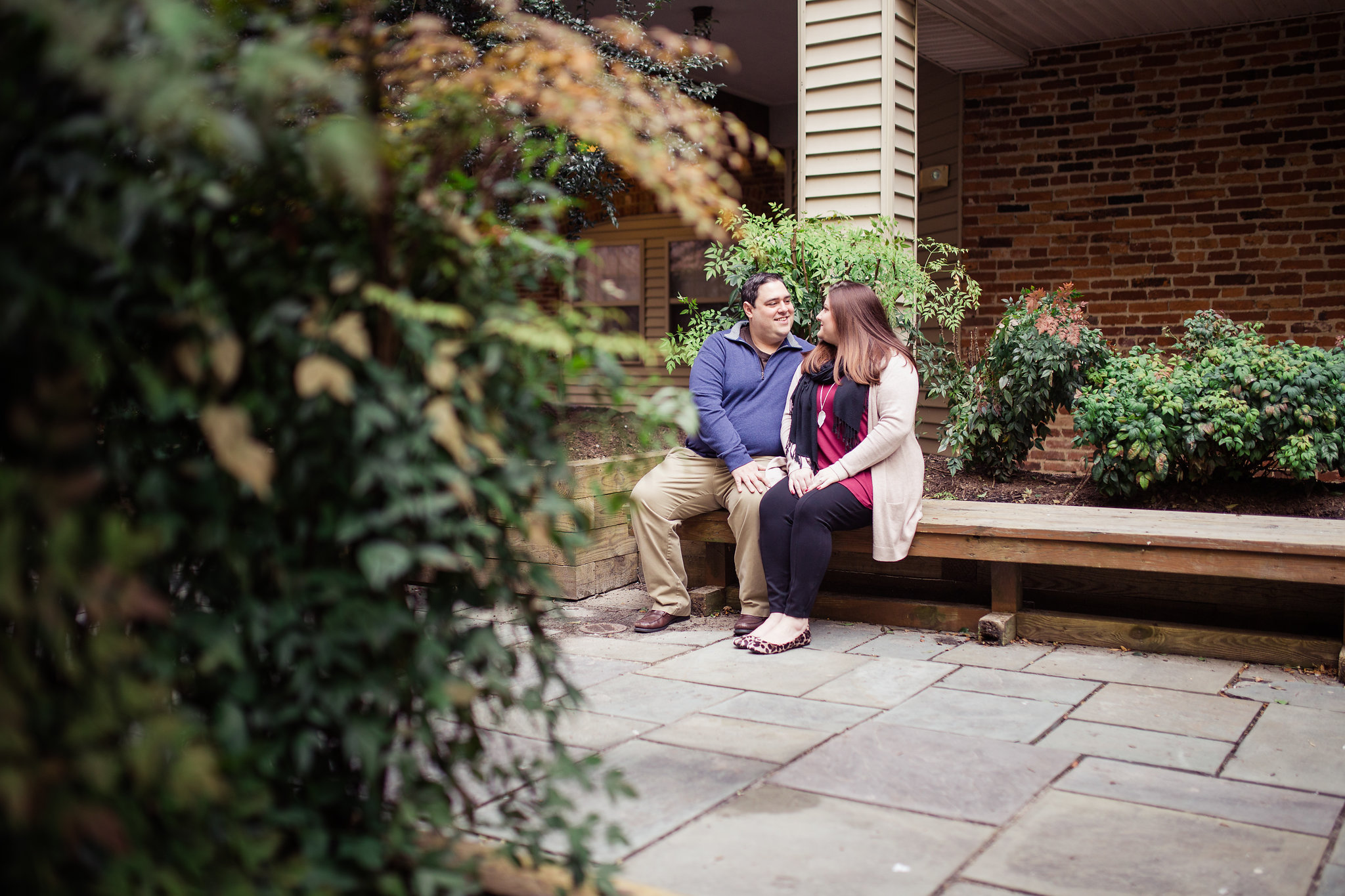 Romantic Downtown Engagement Photo