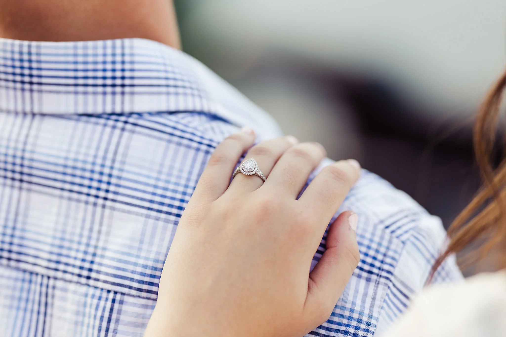 Pear shapped Diamond Engagement Ring