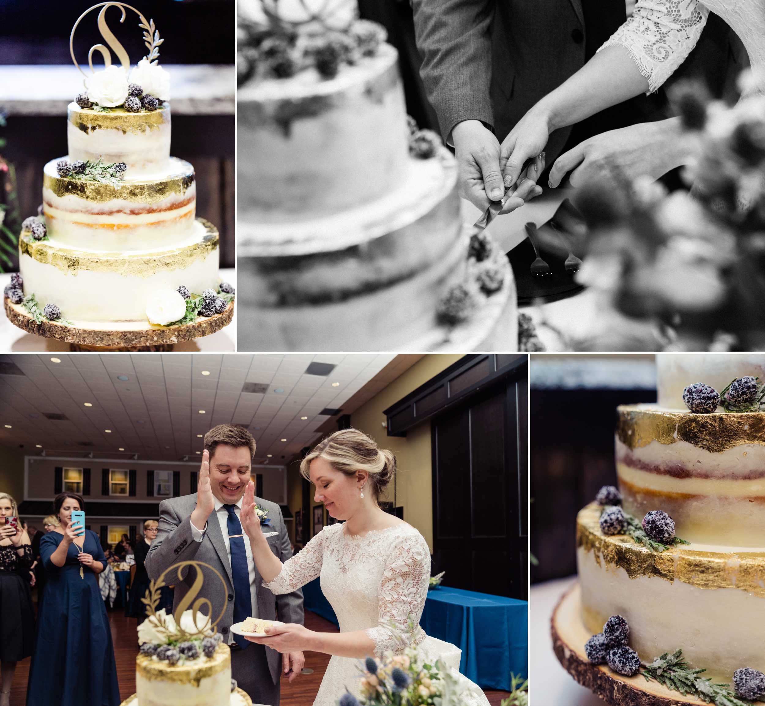 Rustic Winter Wedding Cake