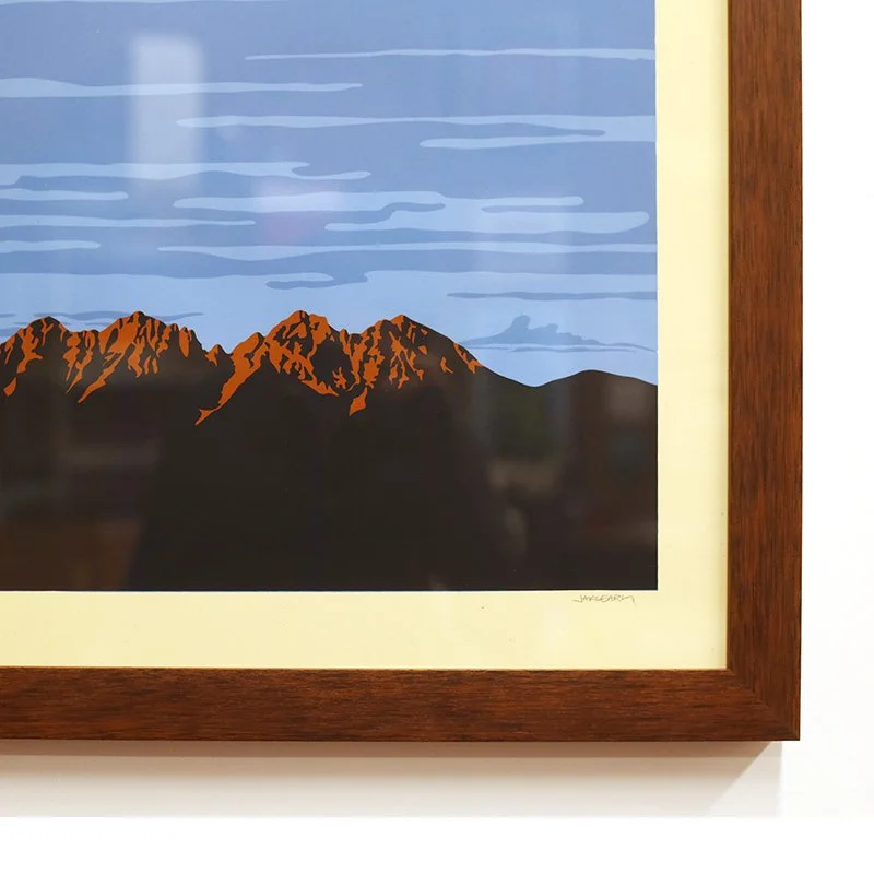 Framed Four Peaks Print by Jake Early — practical art