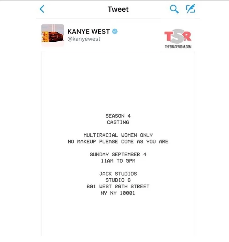 The Yeezy Season 4 Casting Uproar 