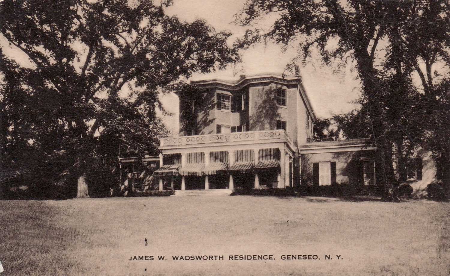 c. 1909 West face of Hartford House Courtesy of Livingston County Historian
