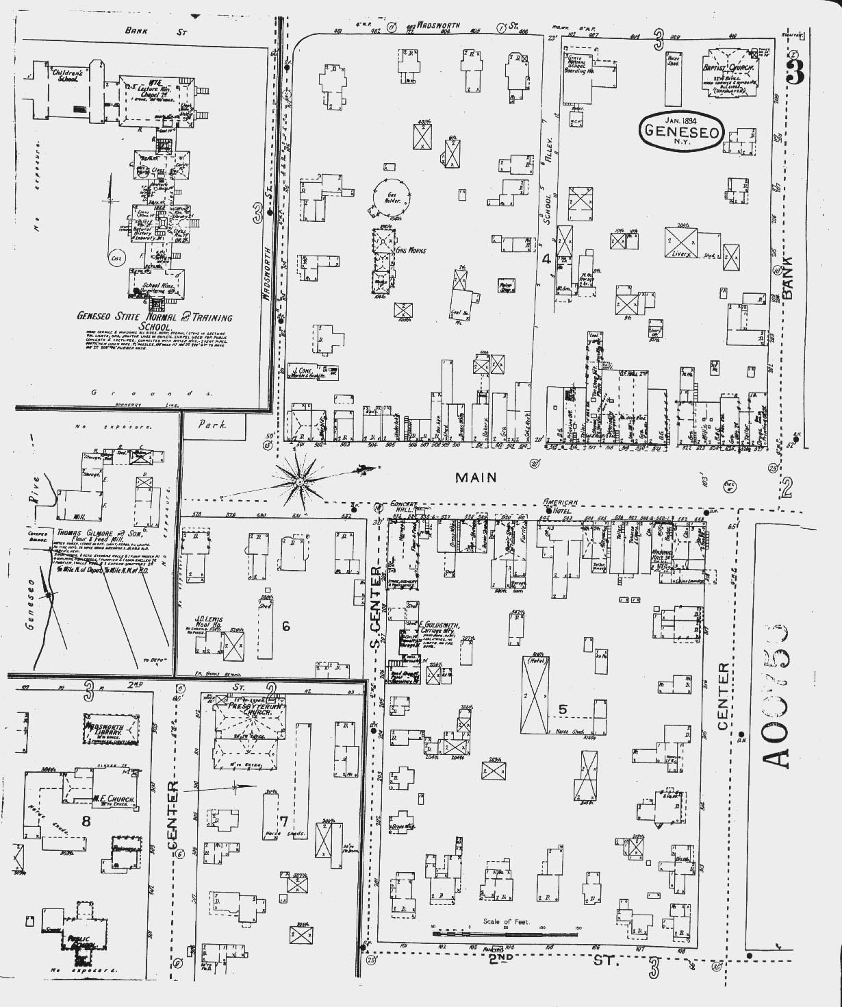 Geneseo in 1904— Sanborn Fire Maps