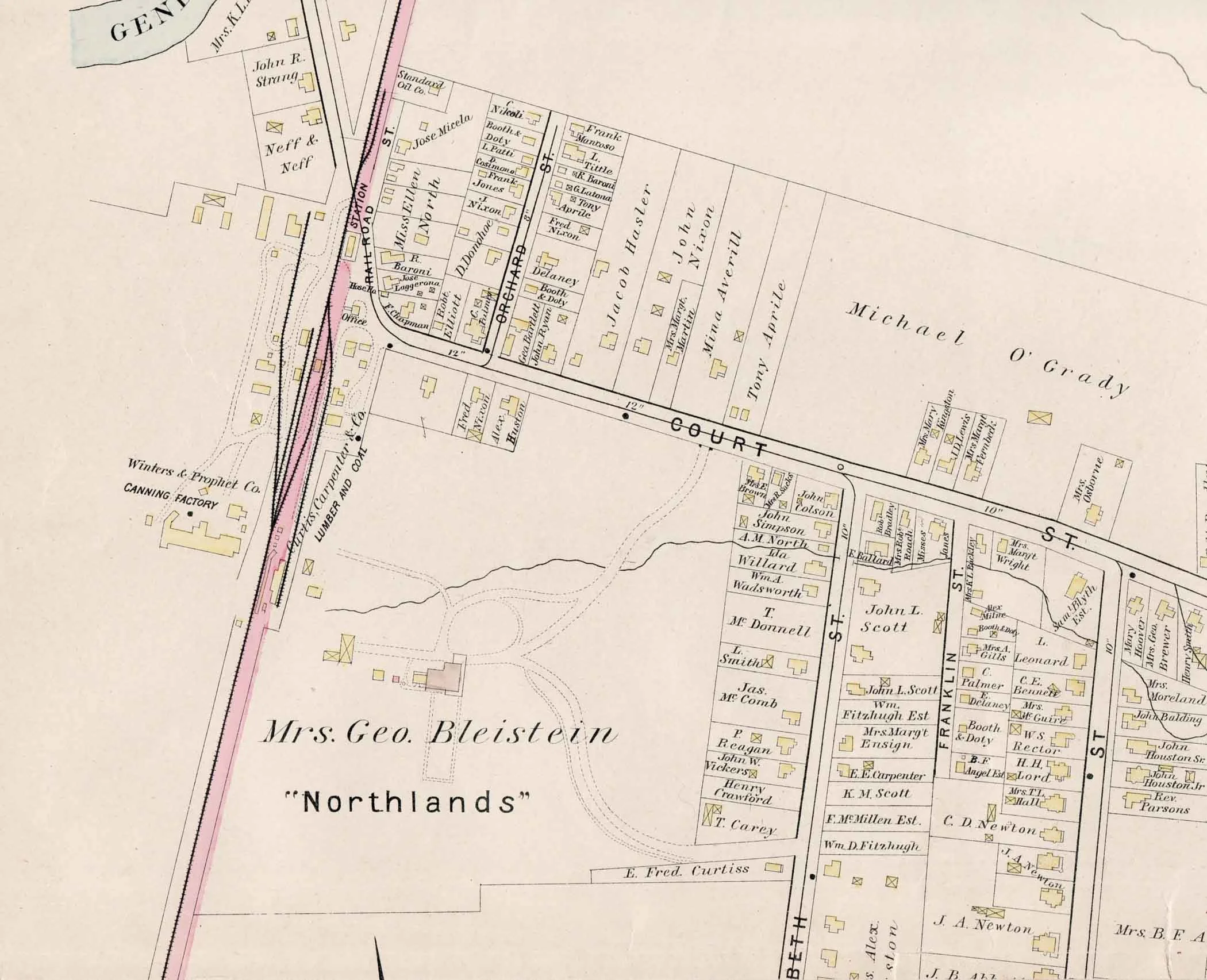 Geneseo in 1902 Northwest