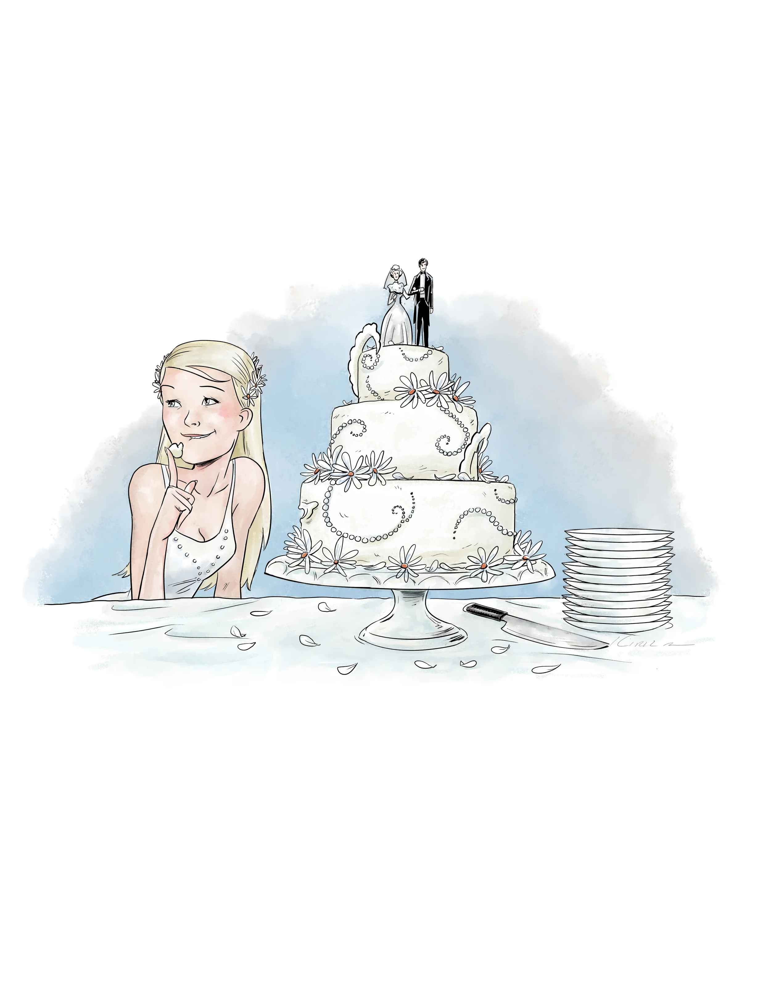 title image from inside the 'wedding' themed book "Amazing Amy Gets Married"