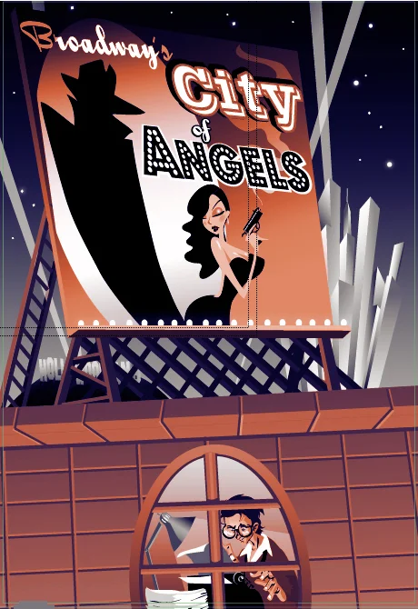City of Angels Poster Design, Capital Playhouse