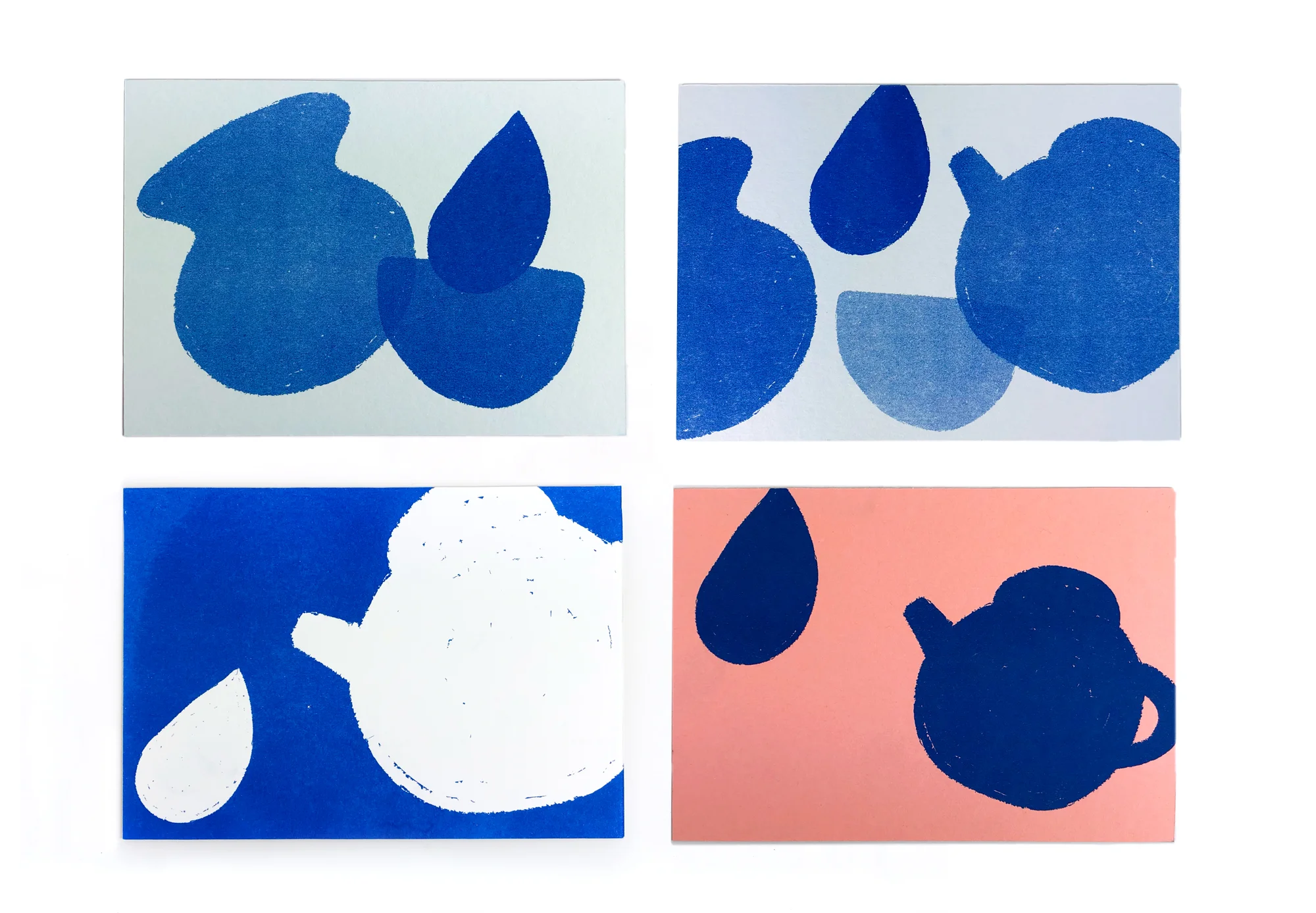  RISO-printed postcards for customers and prospective clients. 