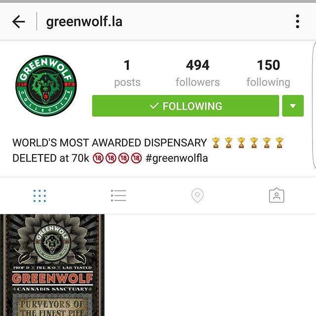 Everyone make sure to go follow the multuple award winning @greenwolf.la . Their account was delted by IG. Check them if your in LA. They always have the best fire on deck!

#atomik #atomik420 #atomikmoonrocks #moonrock&nbsp; #poweredbyweedmaps #High