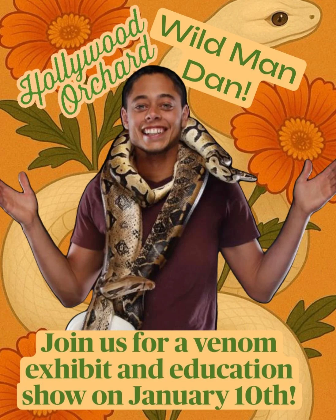 Hollywood Orchard welcomes WildMan Dan January 10th, 2026!