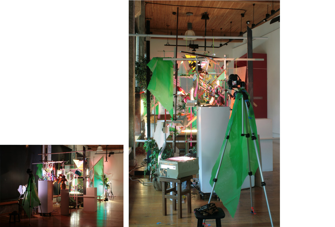ACCUMULATION AT 12TH & MARION: MAY 7 – JUNE 19, 2015 (VERSION 1) site-specific mixed media installation produced for stop-motion video, The Hedreen Gallery (Seattle University), 123 x 106 x 485 inches, 2015 Project funded with a Direct Gra