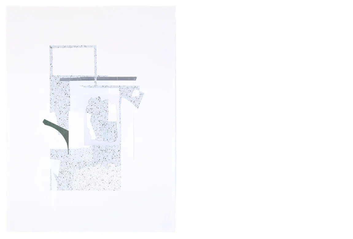2016_No. 5 mixed media collage on paper, 30 x 22 1/2 inches, 2016