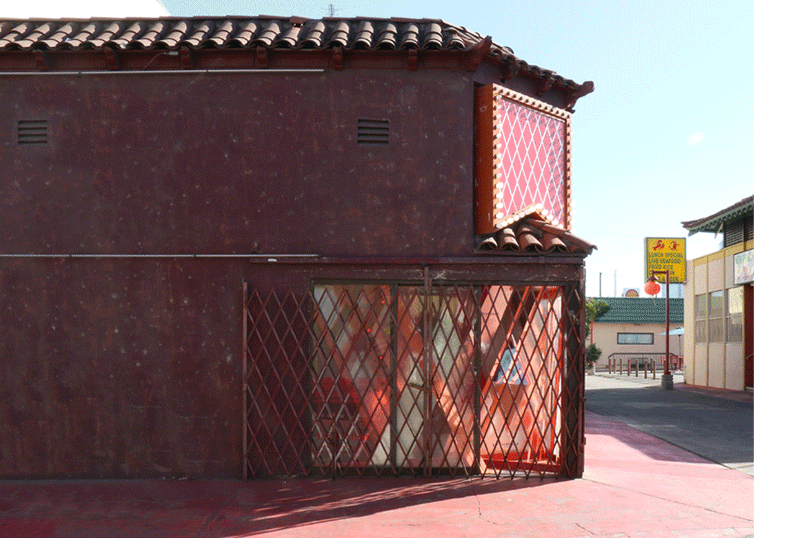 LOCAL PATTERN: 936 MEI LING WAY site-specific mixed media installation 92 x 100 x 72 inches, 2014