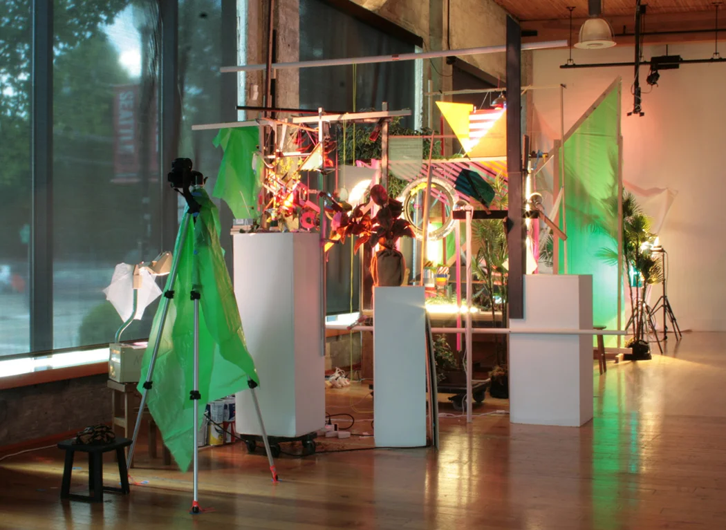ACCUMULATION AT 12TH & MARION: MAY 7 – JUNE 19, 2015 (VERSION 1) site-specific mixed media installation produced for stop-motion video, The Hedreen Gallery (Seattle University), 123 x 106 x 485 inches, 2015