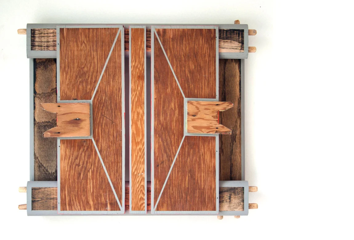 3452 BEETHOVEN GARAGE: CHAIR LEGS + DRAWER mixed media, 15 x 17 1/2 x 2 1/4 inches, 2013