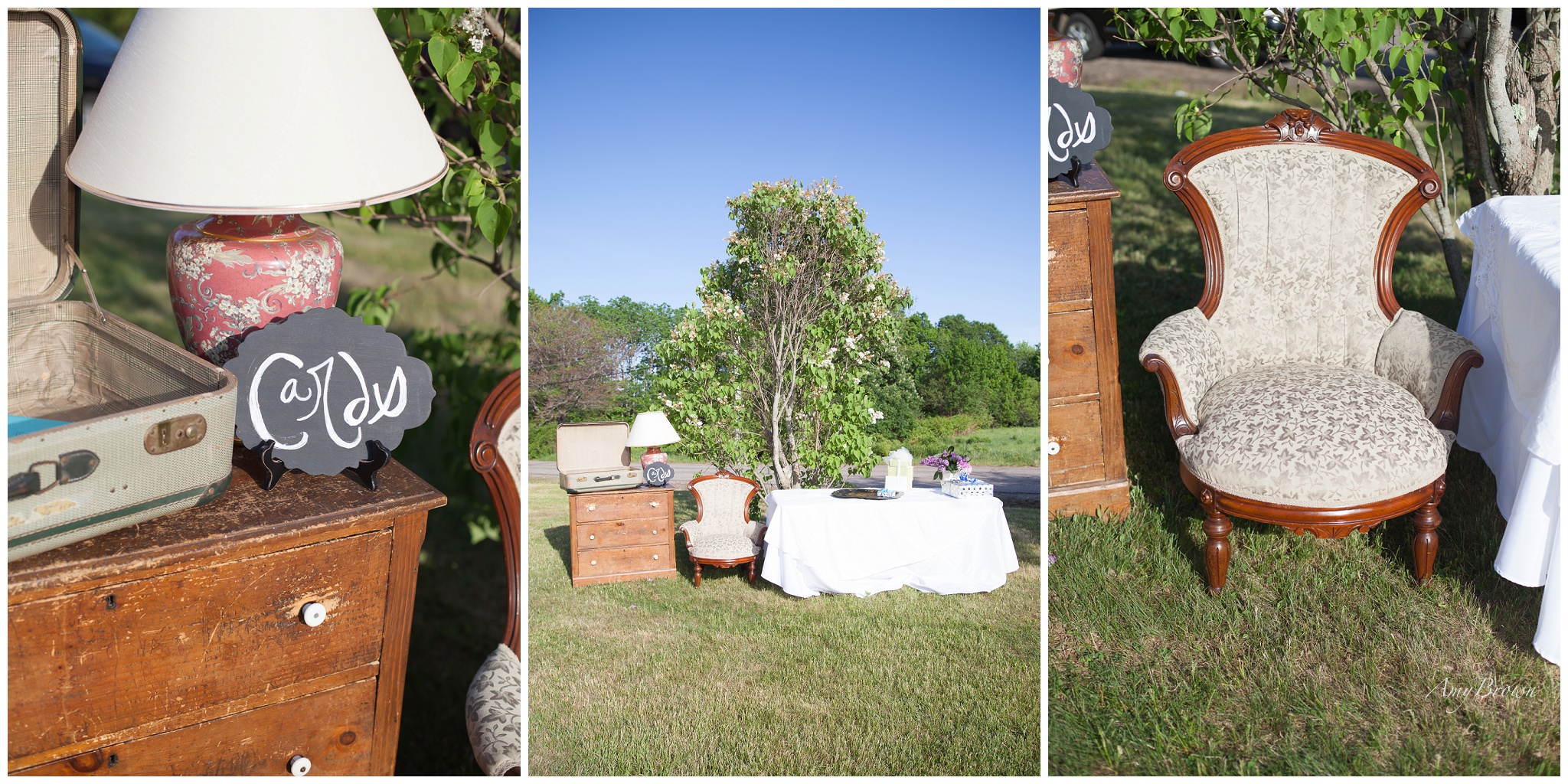 Rye NH Wedding Photographer | DIY victorian wedding decor | Amy Brown Photography