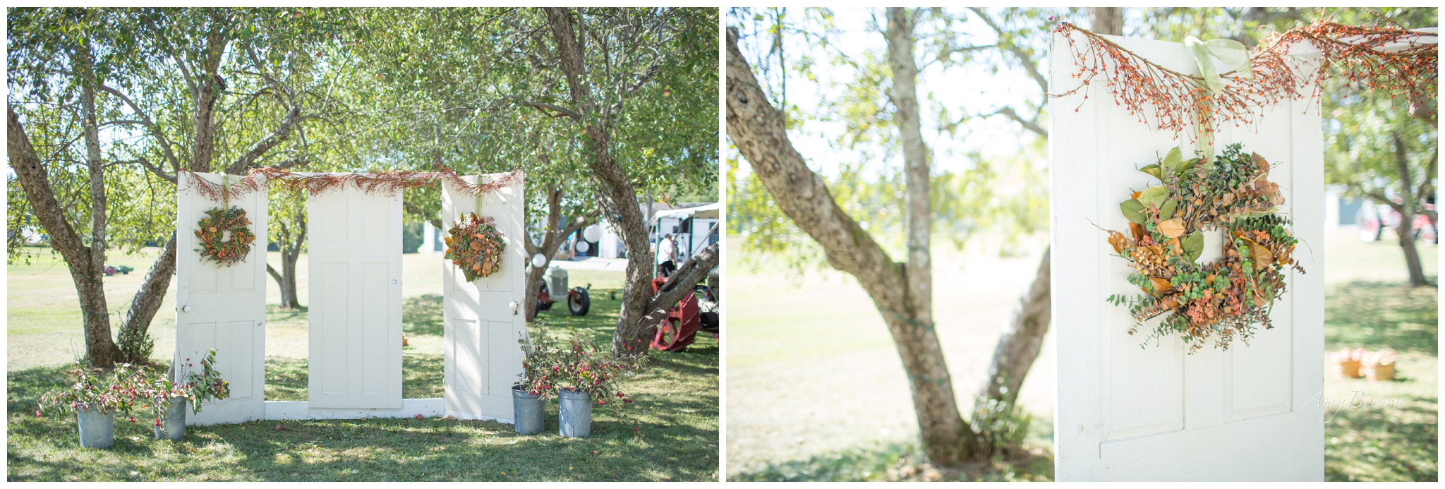 Seacoast NH Wedding Photographer | NH Farm Wedding | Door Wedding Altar | DIY Wedding Altar | Amy Brown Photography