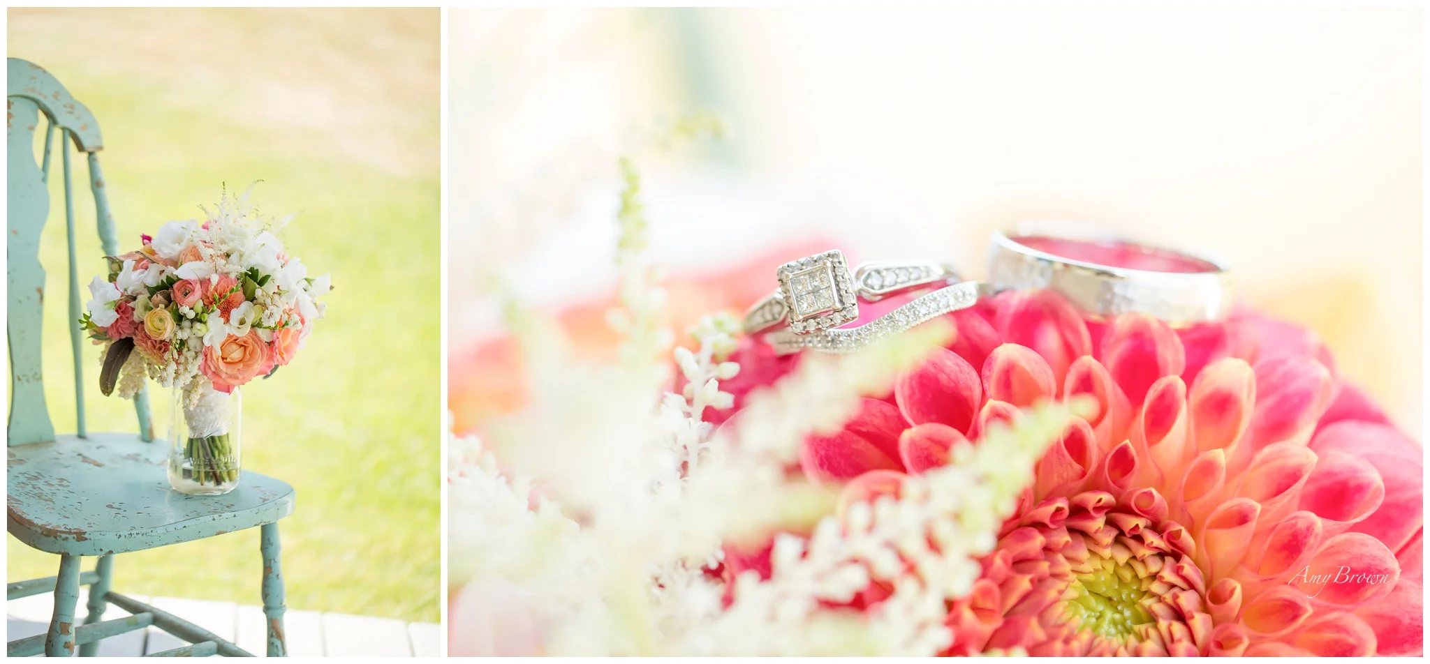 Seacoast NH Wedding Photographer | | F As In Flowers Wedding Florals | Bridal Bouquet | Mason Jar Wedding Decor | Amy Brown Photography