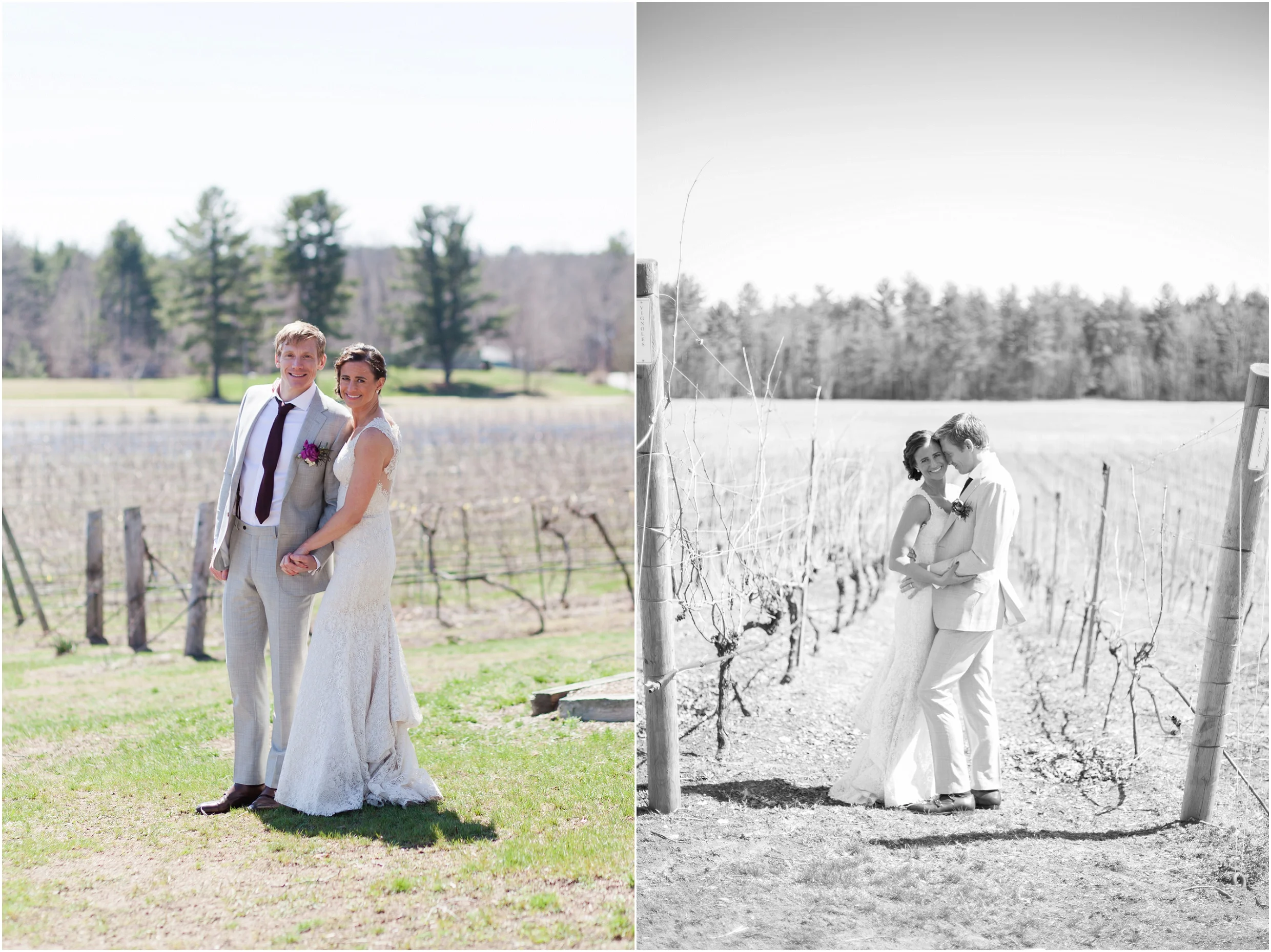 Southern New Hampshire Wedding Photographer | Distillery Wedding Flag Hill Winery Lee, New Hampshire Spring Wedding | Amy Brown Photography