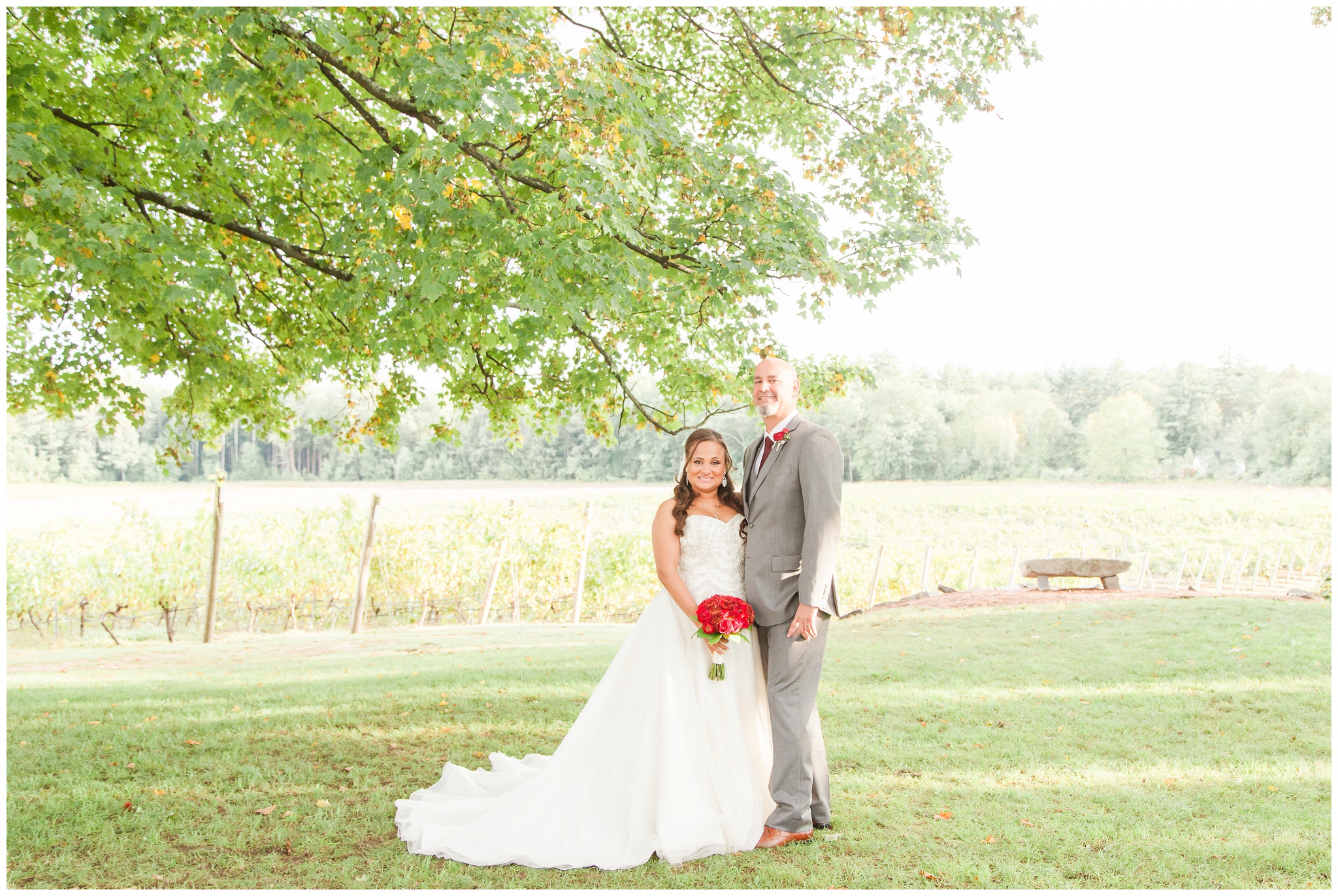 NH Outdoor Wedding | Flag Hill Winery | Lee, NH Wedding | Amy Brown Photography