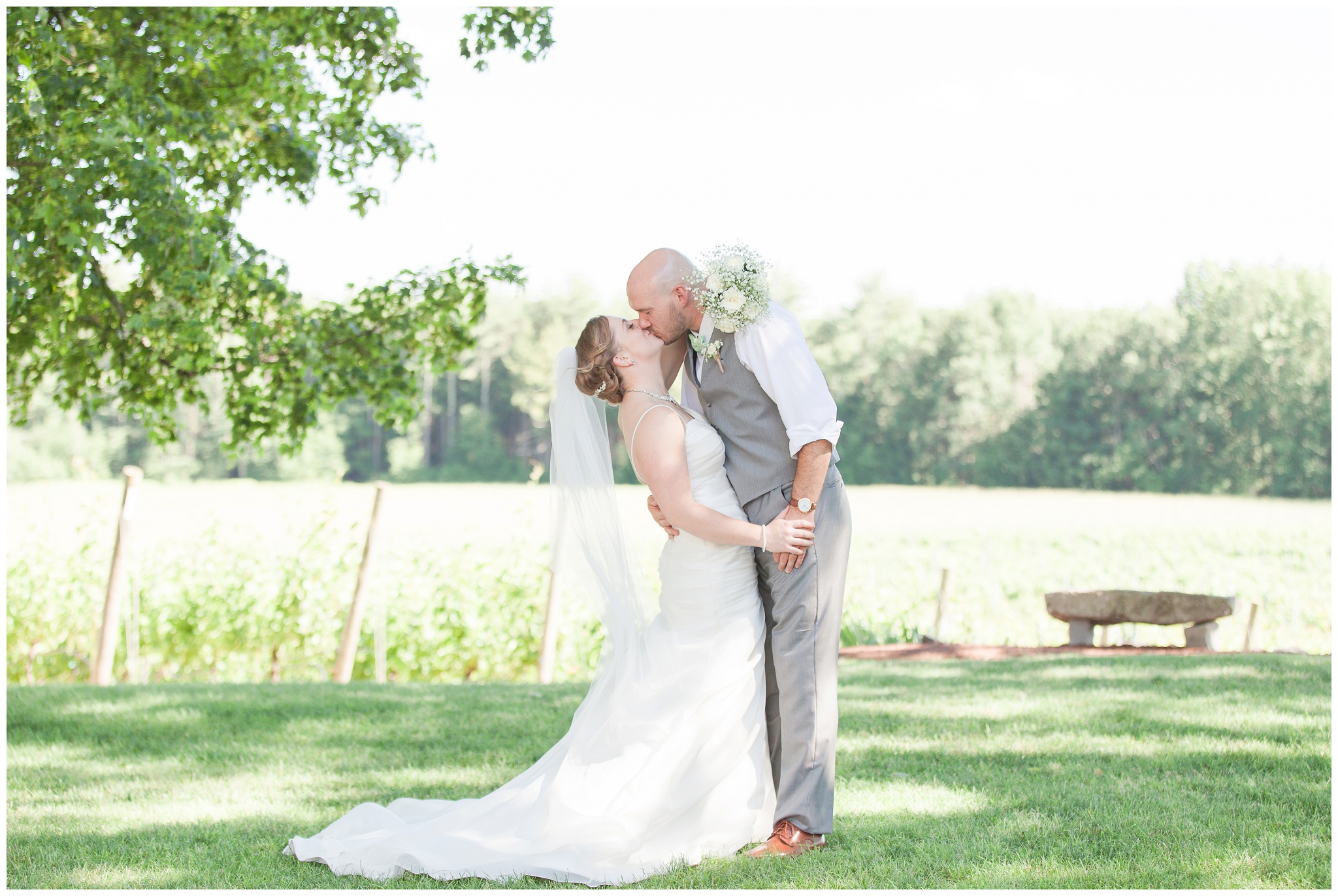 Seacoast NH Wedding Photographer | Prescott Park Engagement Session | Flag Hill Distillery Winery Wedding