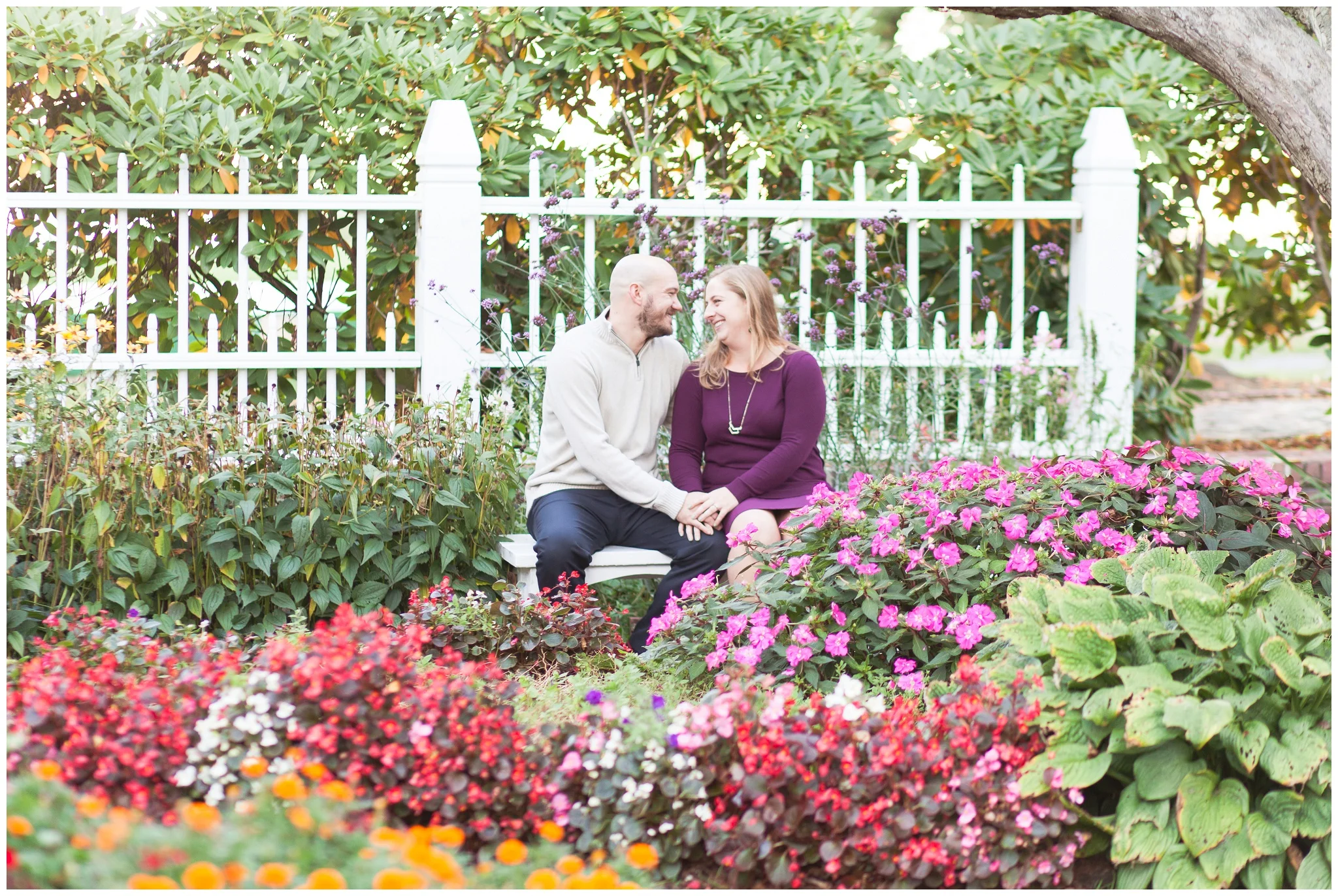 Seacoast NH Wedding Photographer | Prescott Park Engagement Session | Flag Hill Distillery Winery Wedding