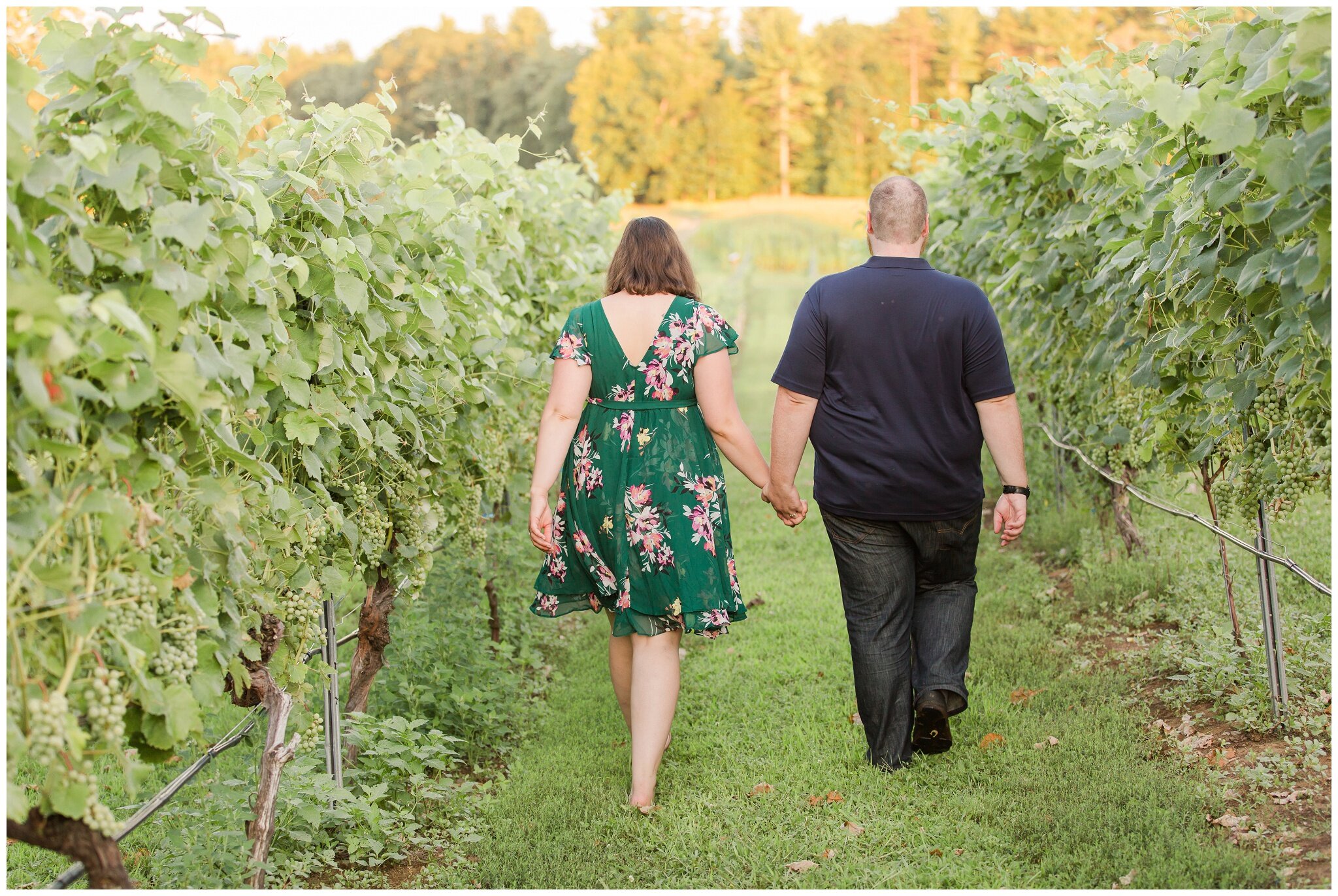 New Hampshire engagement session in a vineyard / distillery