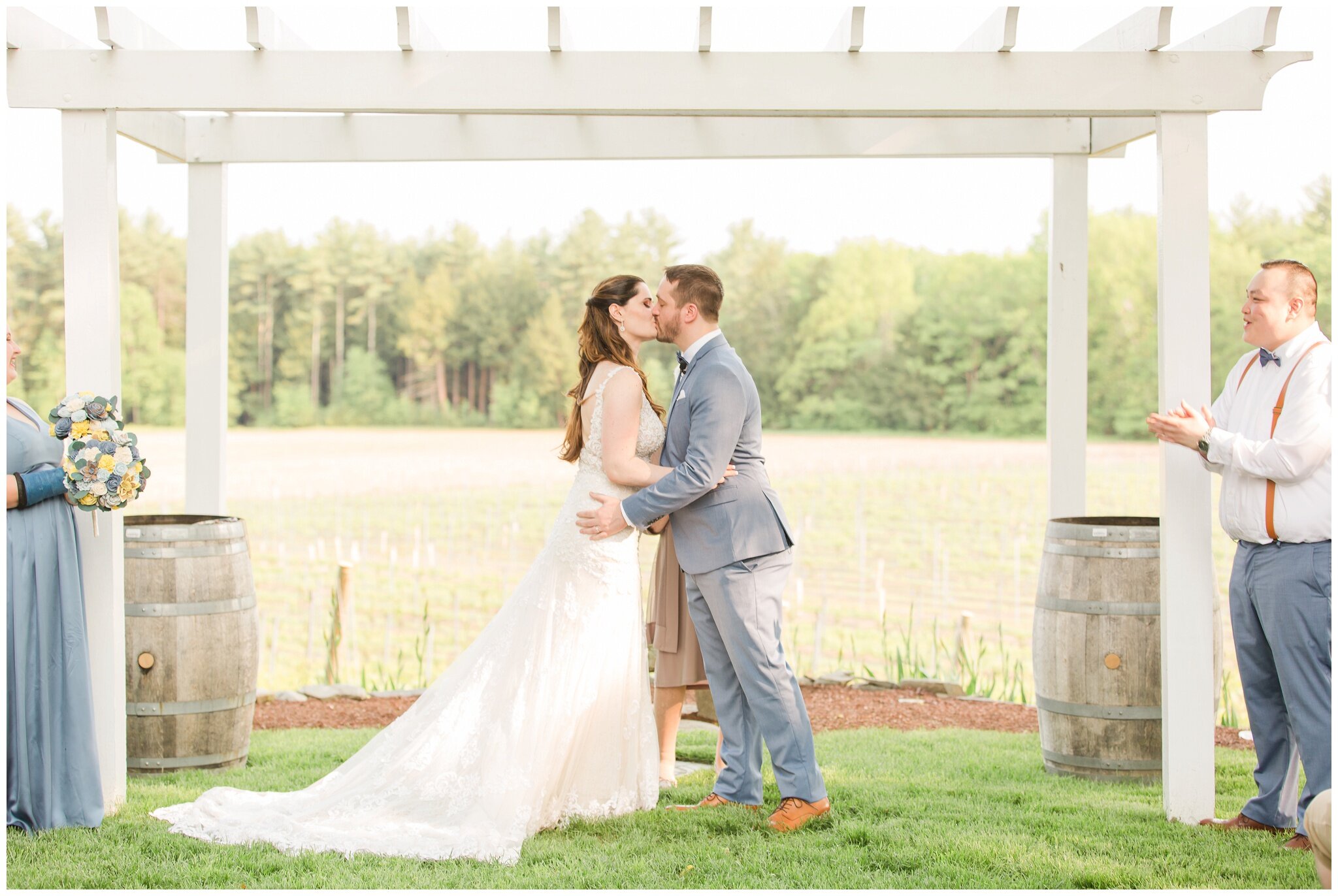 Lee NH Elopement Wedding Ceremony Photographer Flag Hill Distillery Venue