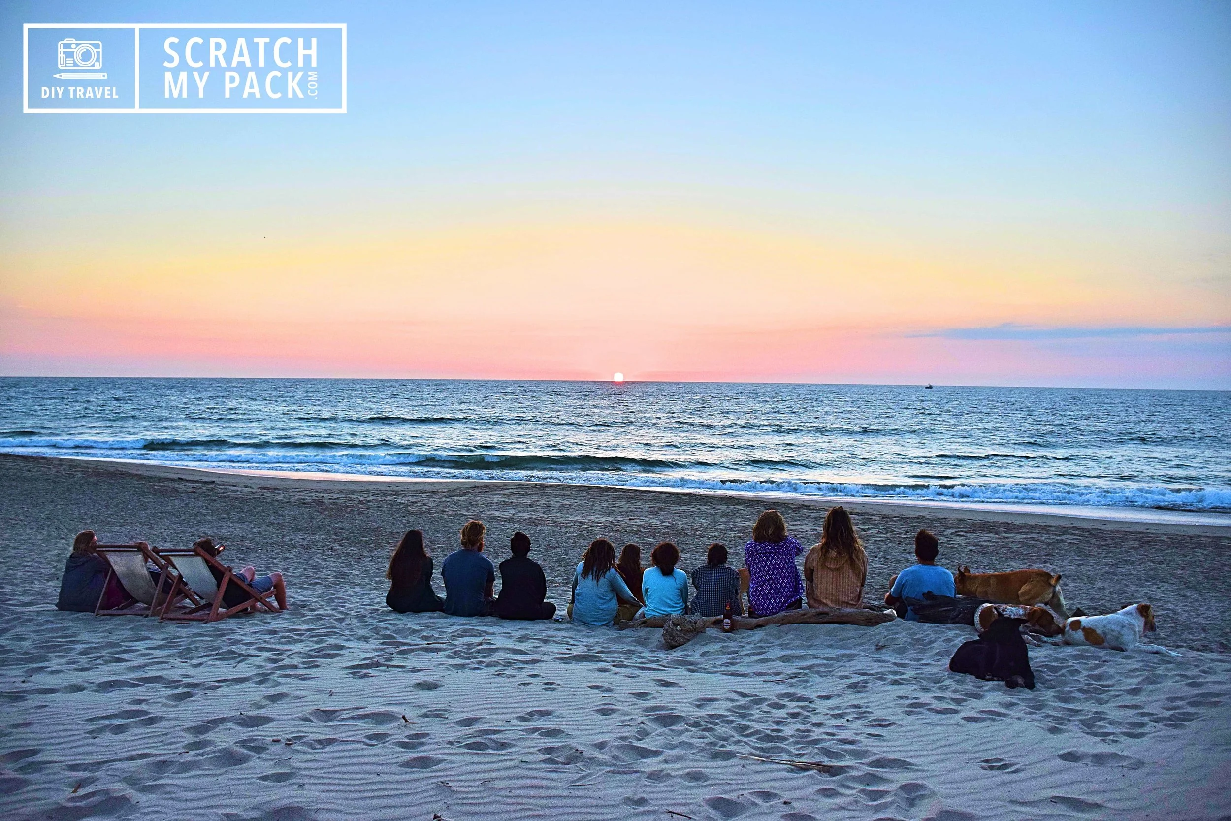 Taking in a beautiful sunset in Mancora, Peru