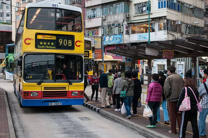 Double-Decker Bus - The bus system in Hong Kong is very easy to use. Final destinations are shown on the front of the buses both in English and Chinese. The bus routes cover almost all of Hong Kong except some outlying islands. Buses in Hong Kong are self-service ticketing and change is not given. Generally, ticket fare is displayed on information boards at the bus stops. Passengers should ensure they are carrying the correct change before boarding or using an Octopus Card to pay the ticket fare. Hong Kong boasts many double-decker buses. You can sit near the front on the top deck, catch all the excitement and feel the pulse of city life.